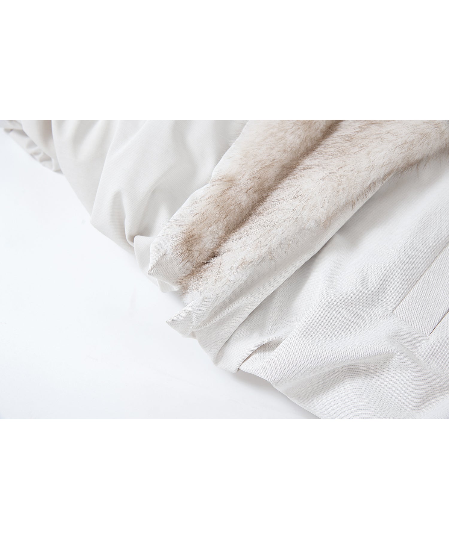 Faux Fur Collar Balloon Down Jacket