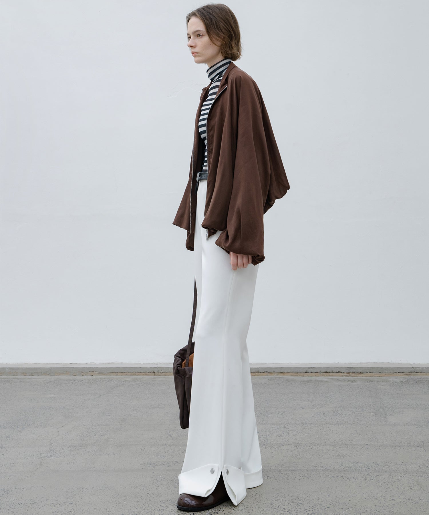 Balloon Sleeve Cropped Blouson