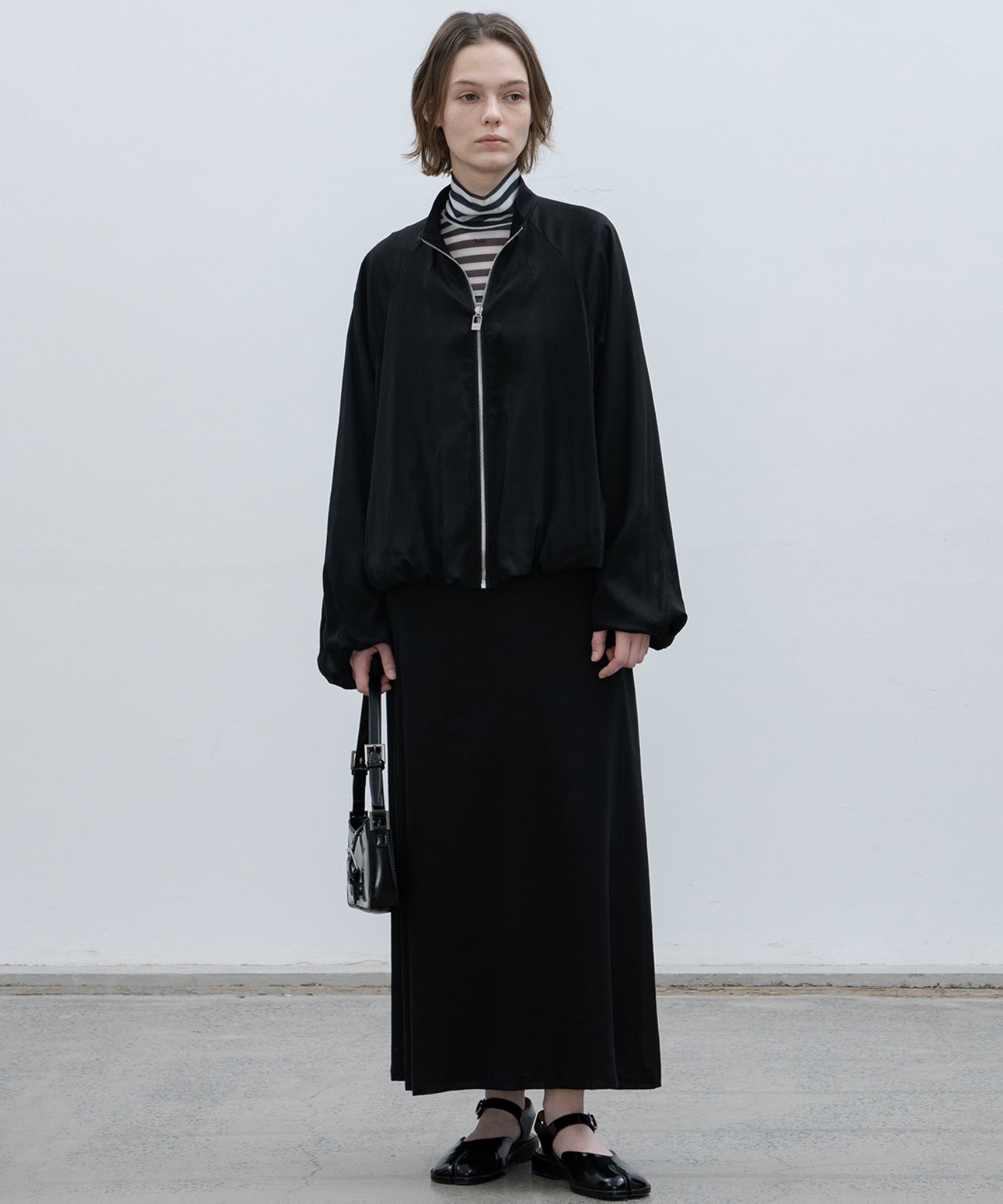Balloon Sleeve Cropped Blouson