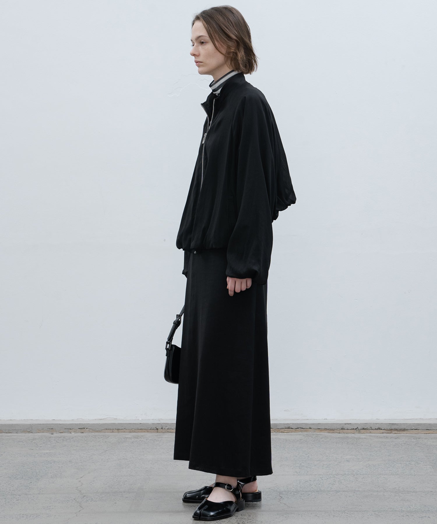 Balloon Sleeve Cropped Blouson