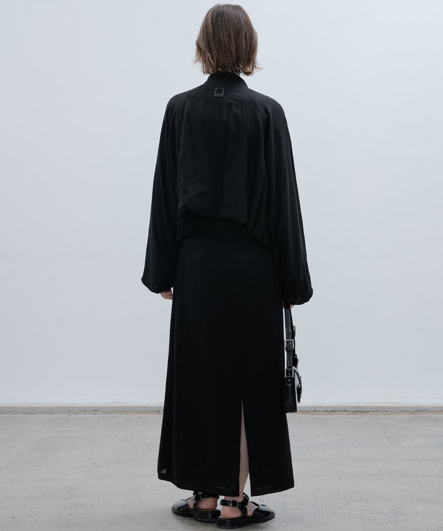 Balloon Sleeve Cropped Blouson