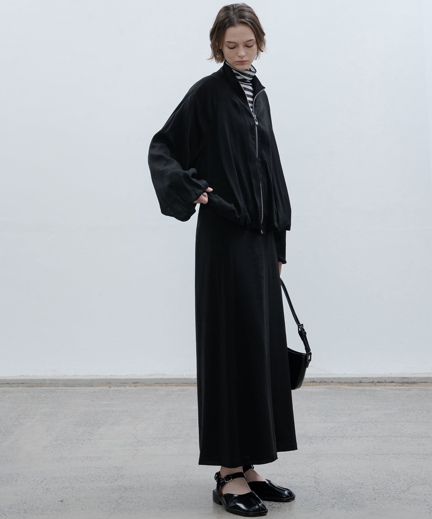 Balloon Sleeve Cropped Blouson