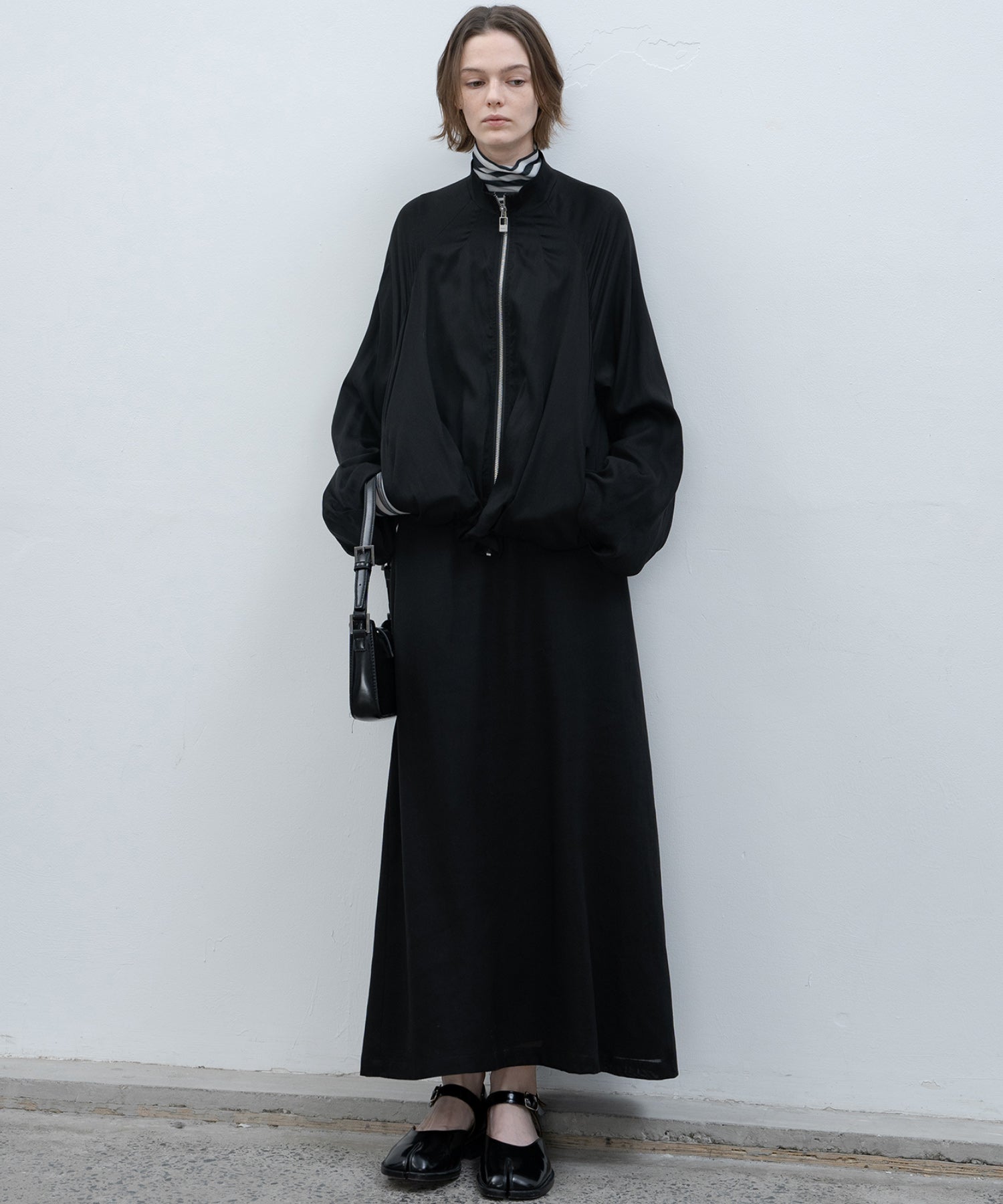 Balloon Sleeve Cropped Blouson