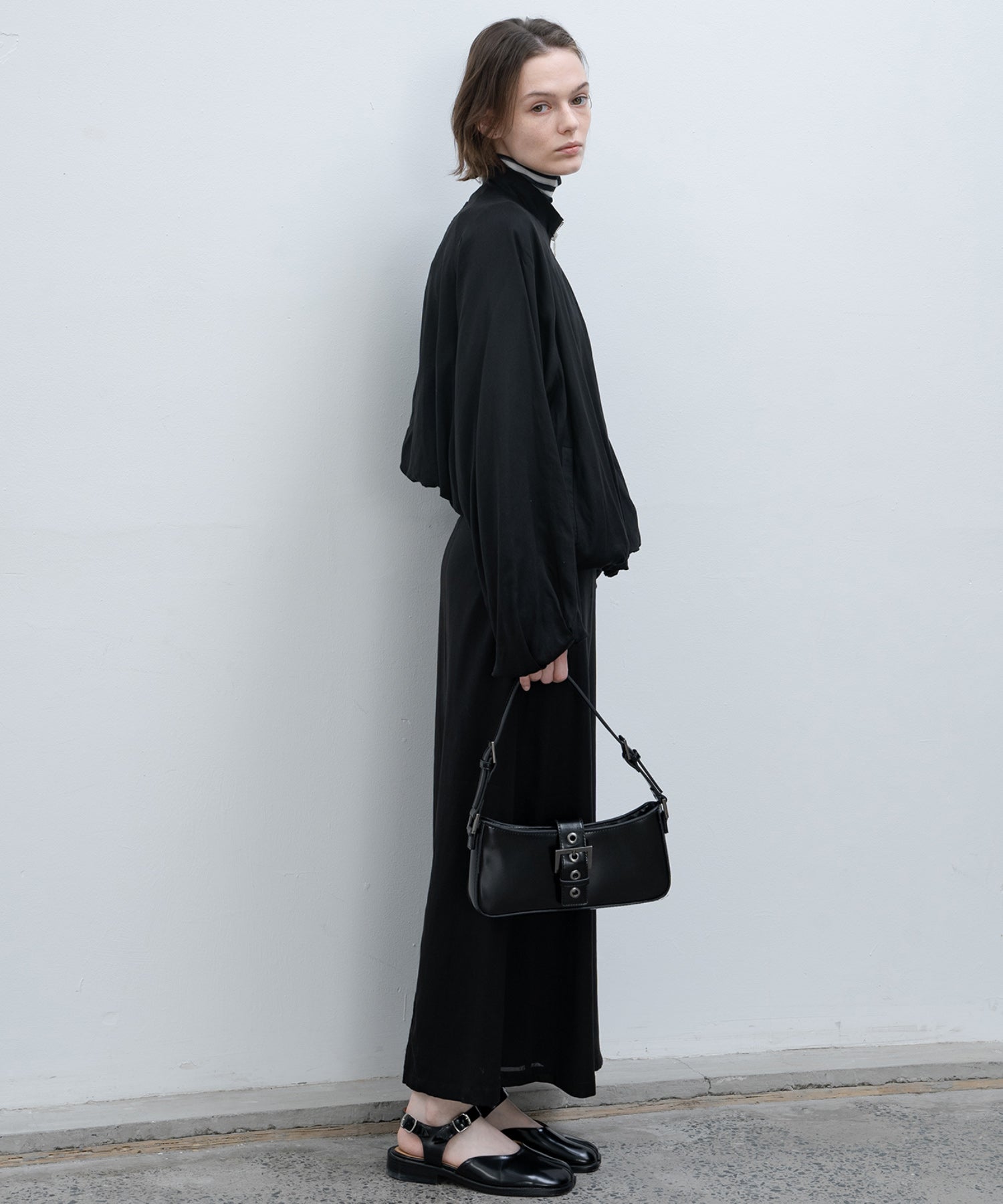 Balloon Sleeve Cropped Blouson
