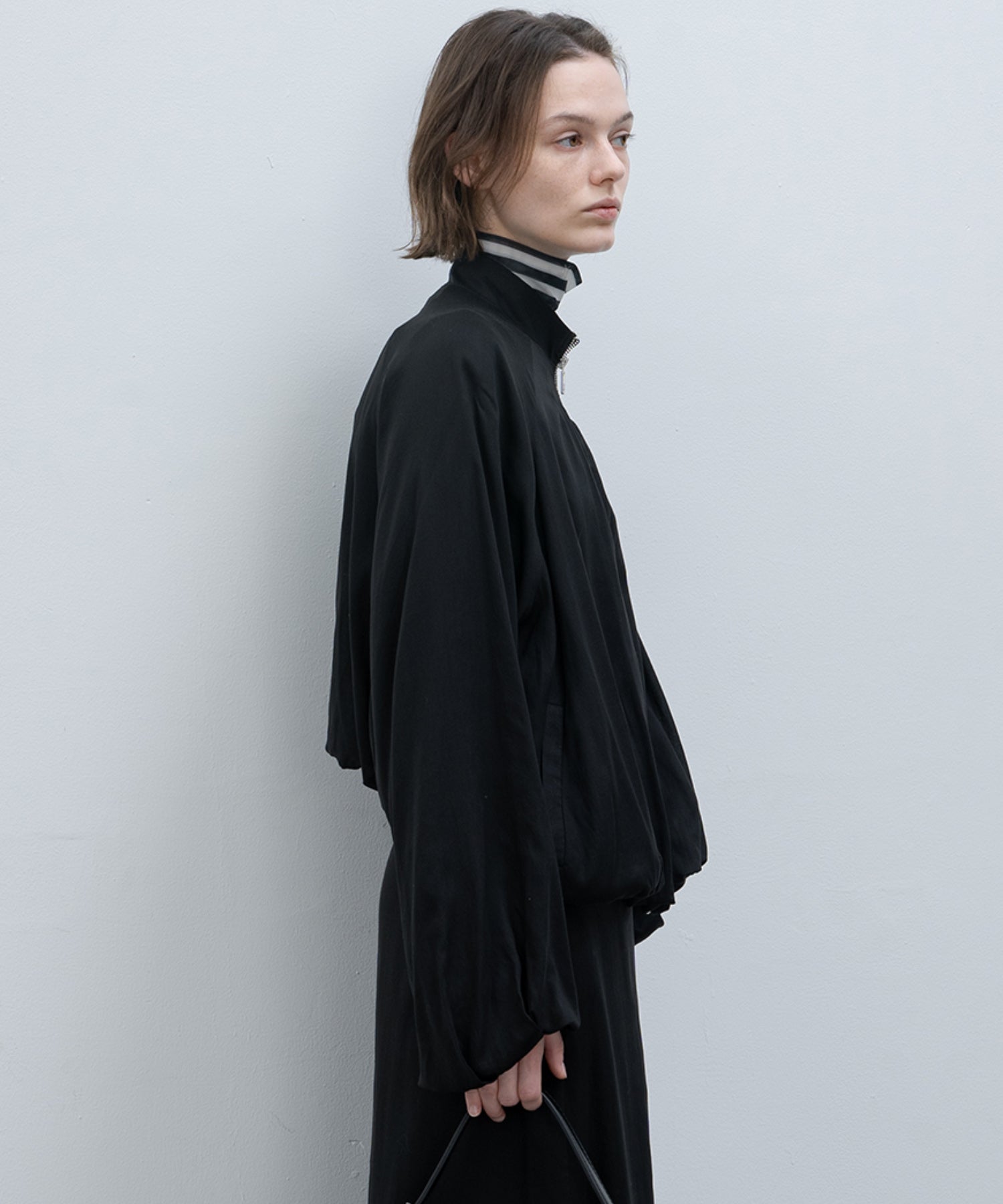 Balloon Sleeve Cropped Blouson