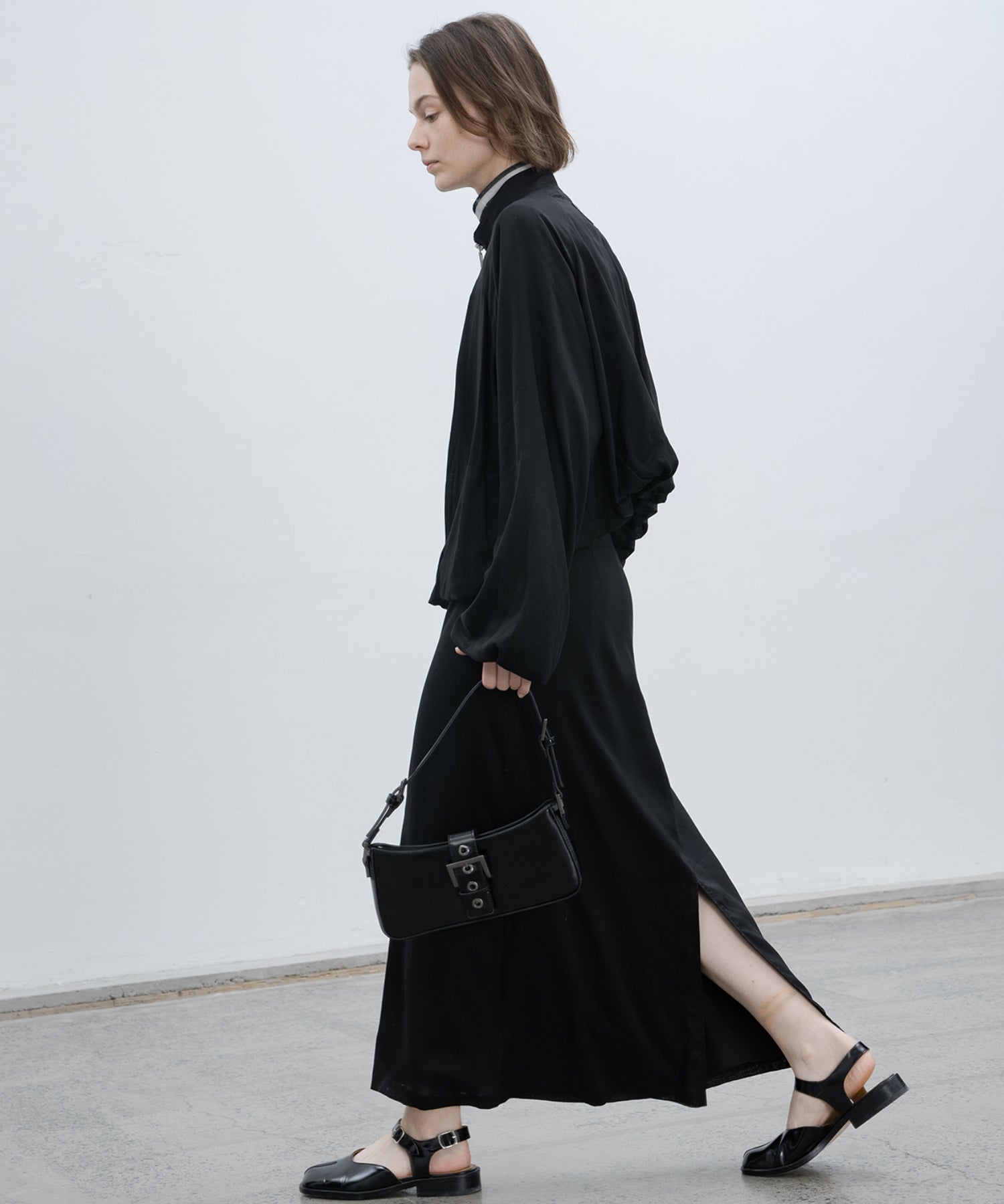 Balloon Sleeve Cropped Blouson