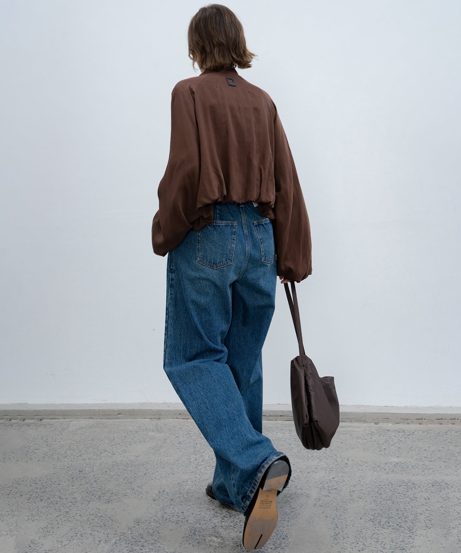 Balloon Sleeve Cropped Blouson