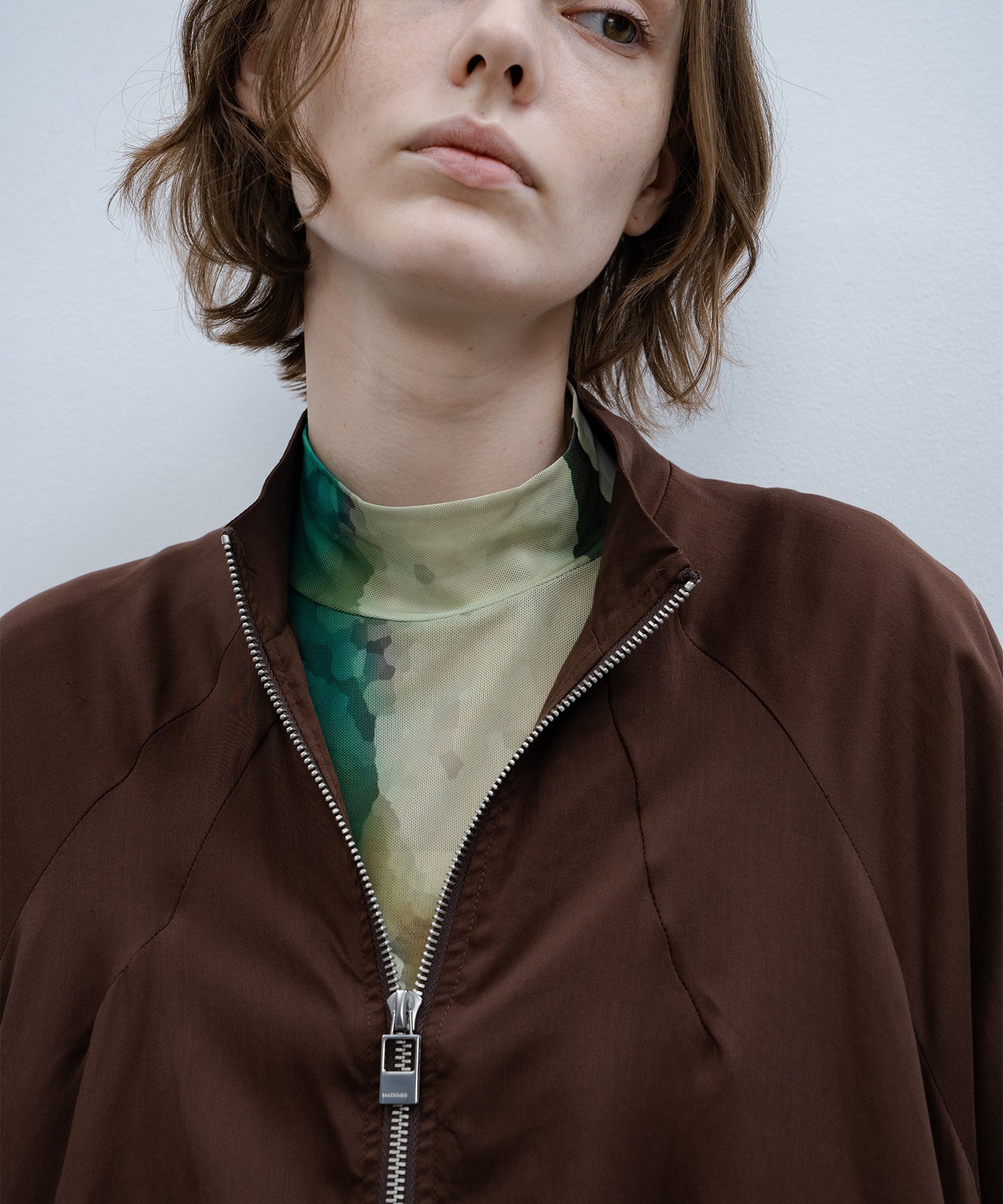 Balloon Sleeve Cropped Blouson