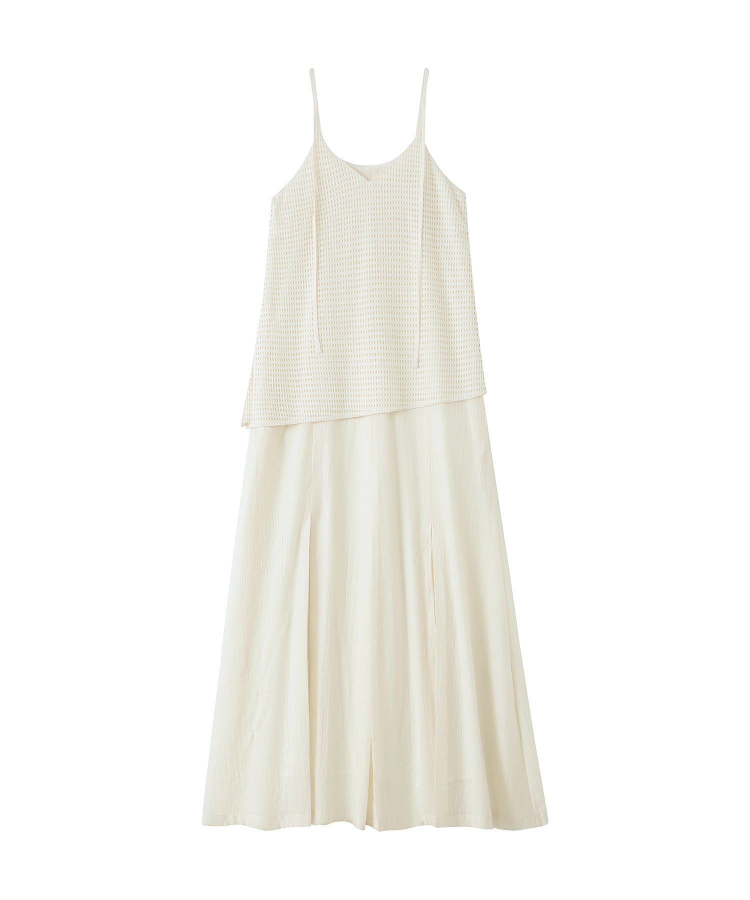 Cut-Out Layered-Look Relaxed Fit Cami Dress