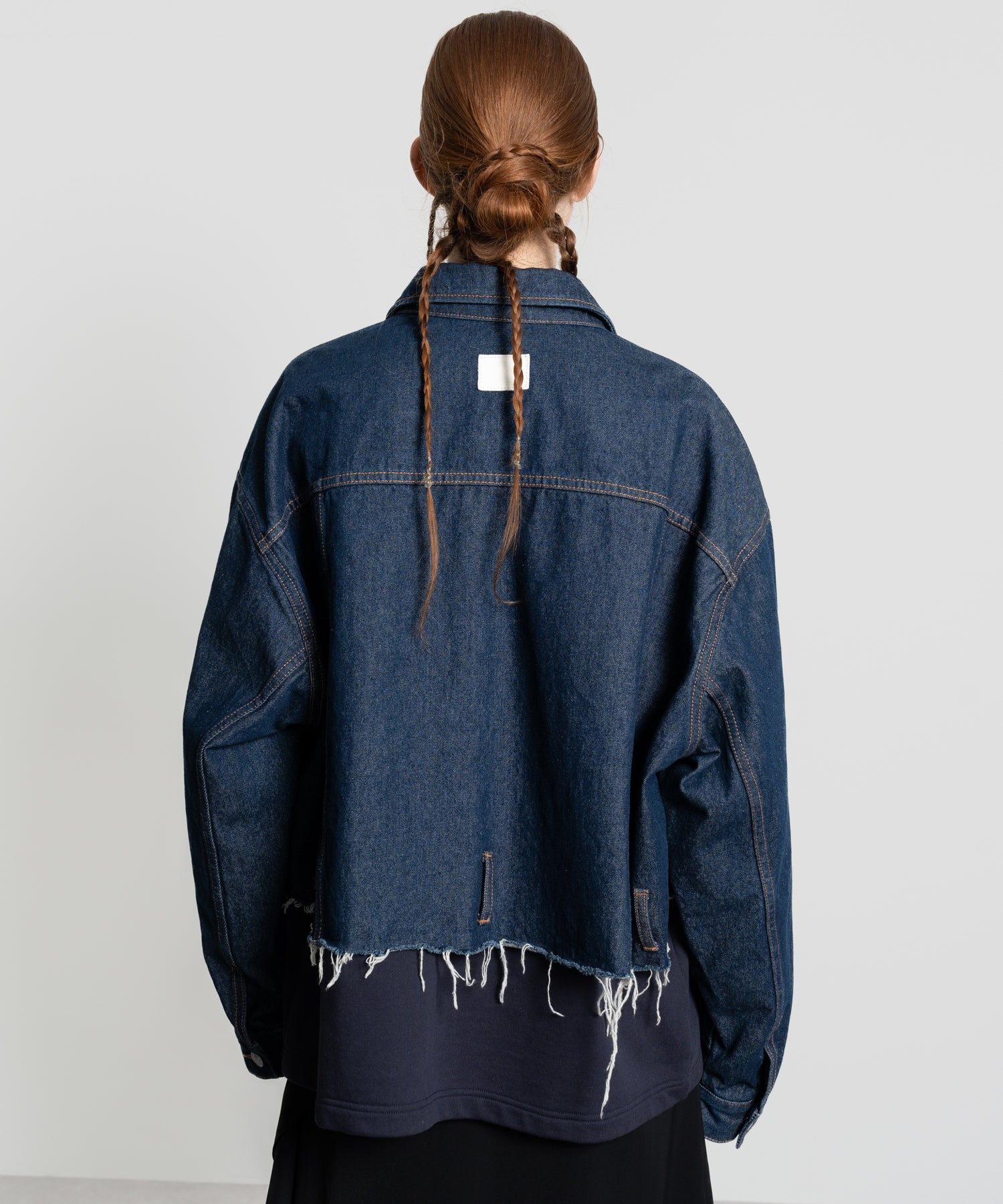 moussy CROPPED CUT OFF DENIM ジャケット Cropped Cut-Off Denim Jacket