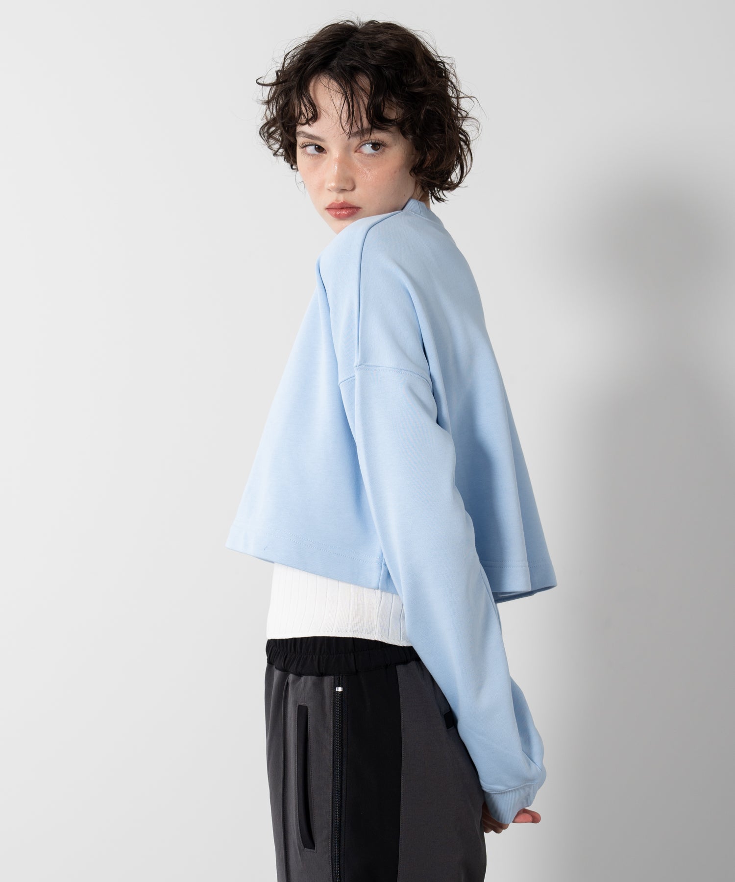 Casual Cropped Sweatshirt Top