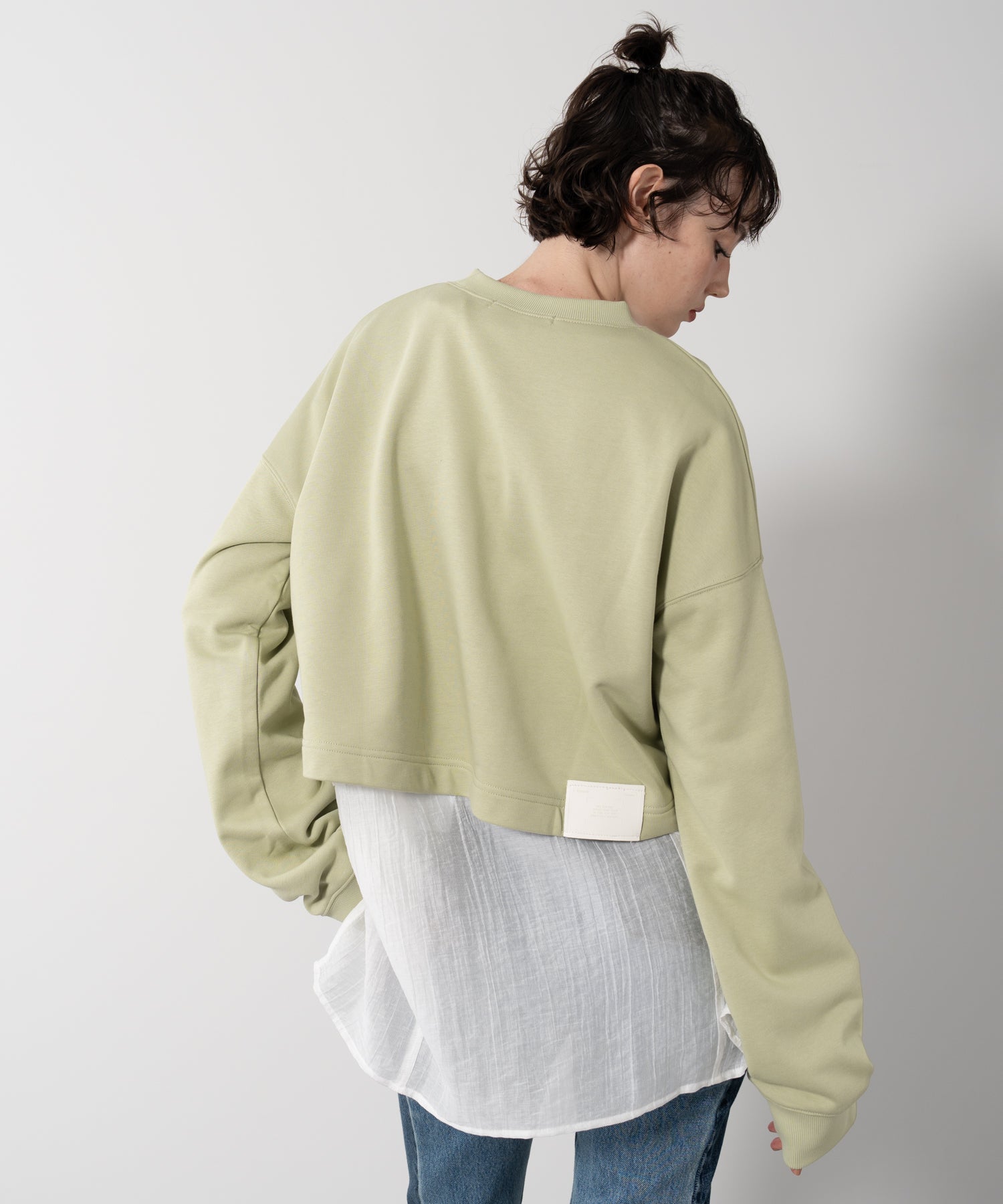 Casual Cropped Sweatshirt Top