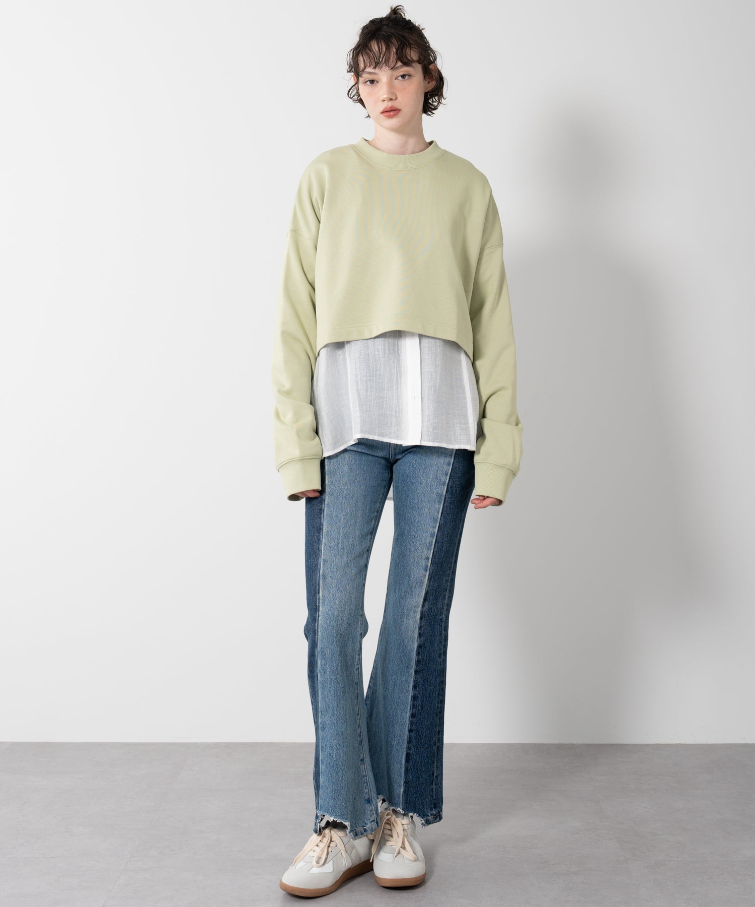 Casual Cropped Sweatshirt Top