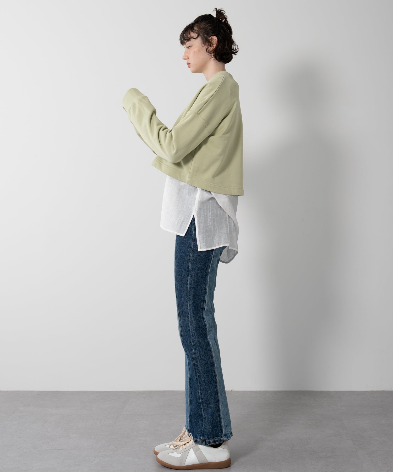 Casual Cropped Sweatshirt Top