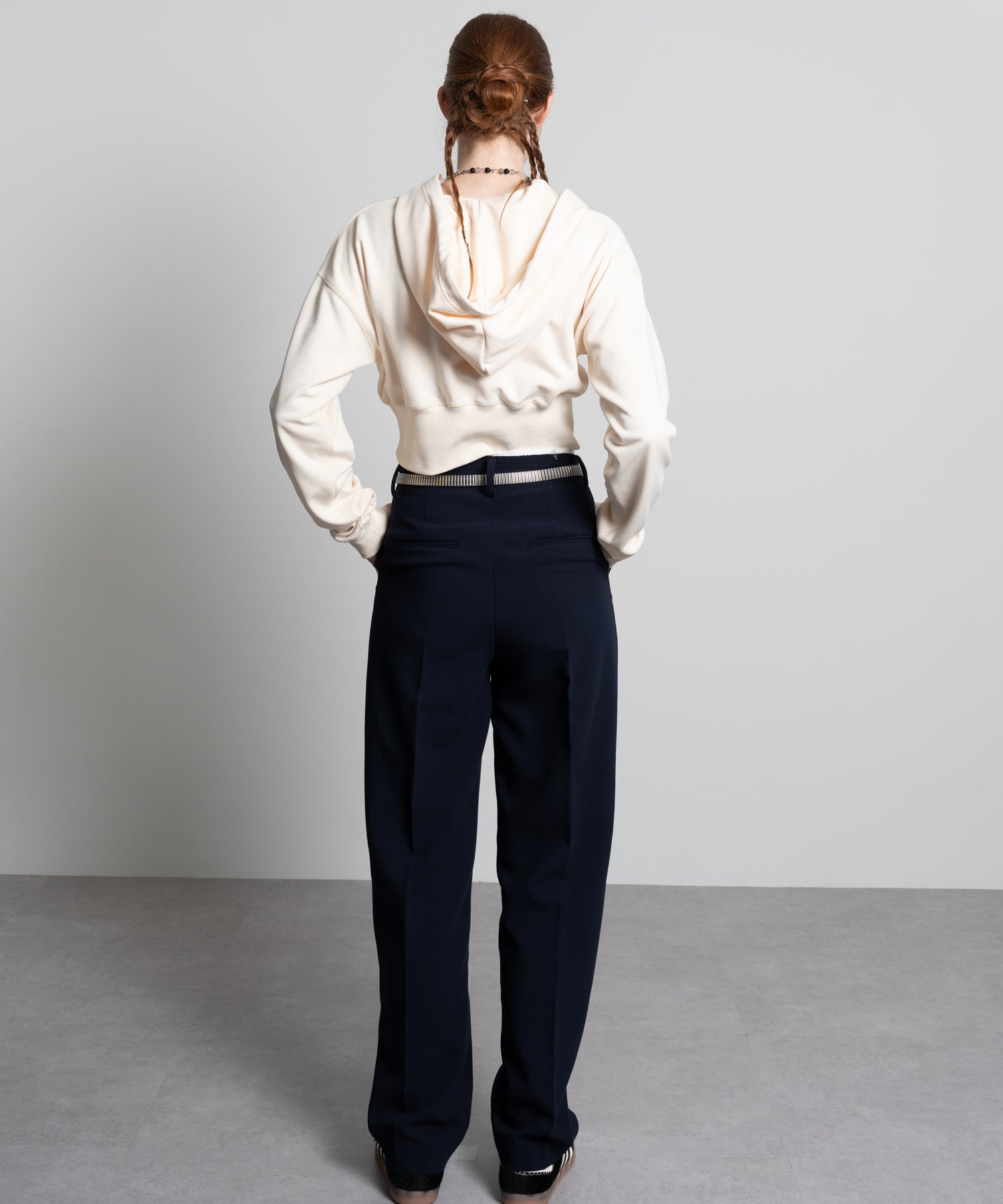 Mini Skirt with Center-Pleat Pants Set