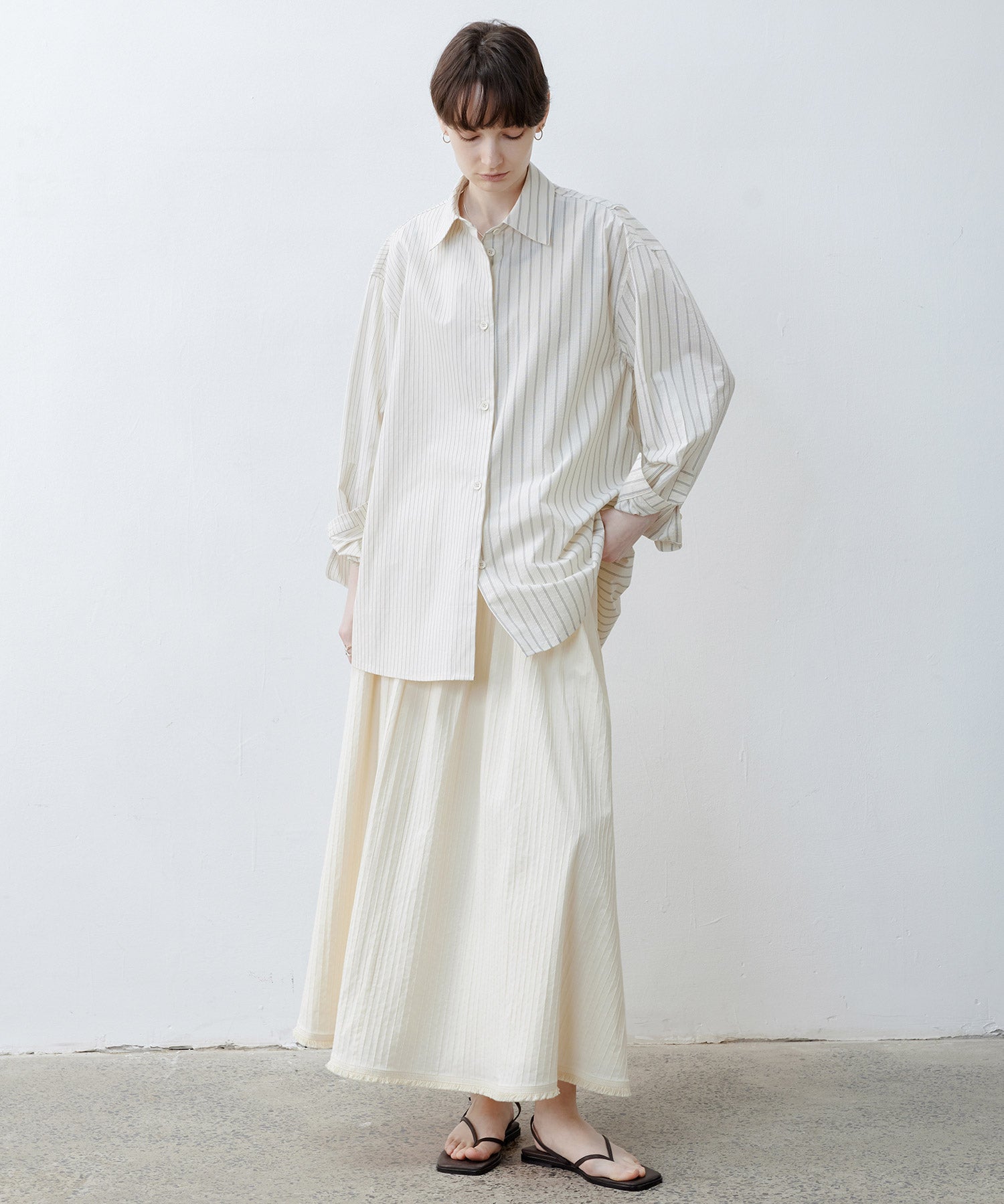 Oversized Stripe Combo Shirt