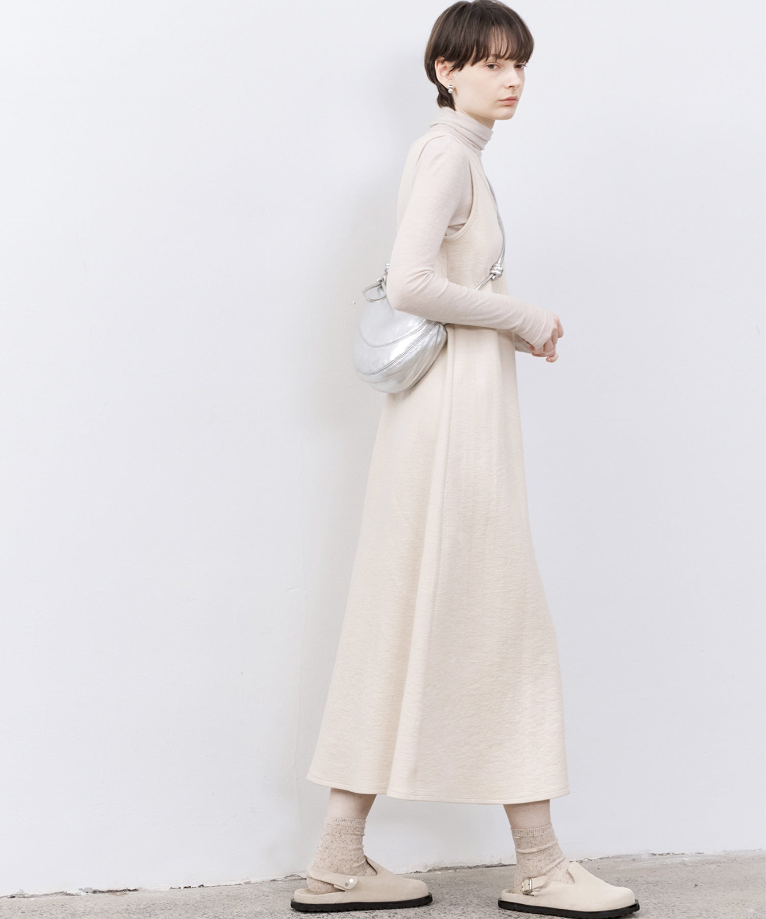 Textured Tencel Wool Sleeveless Dress