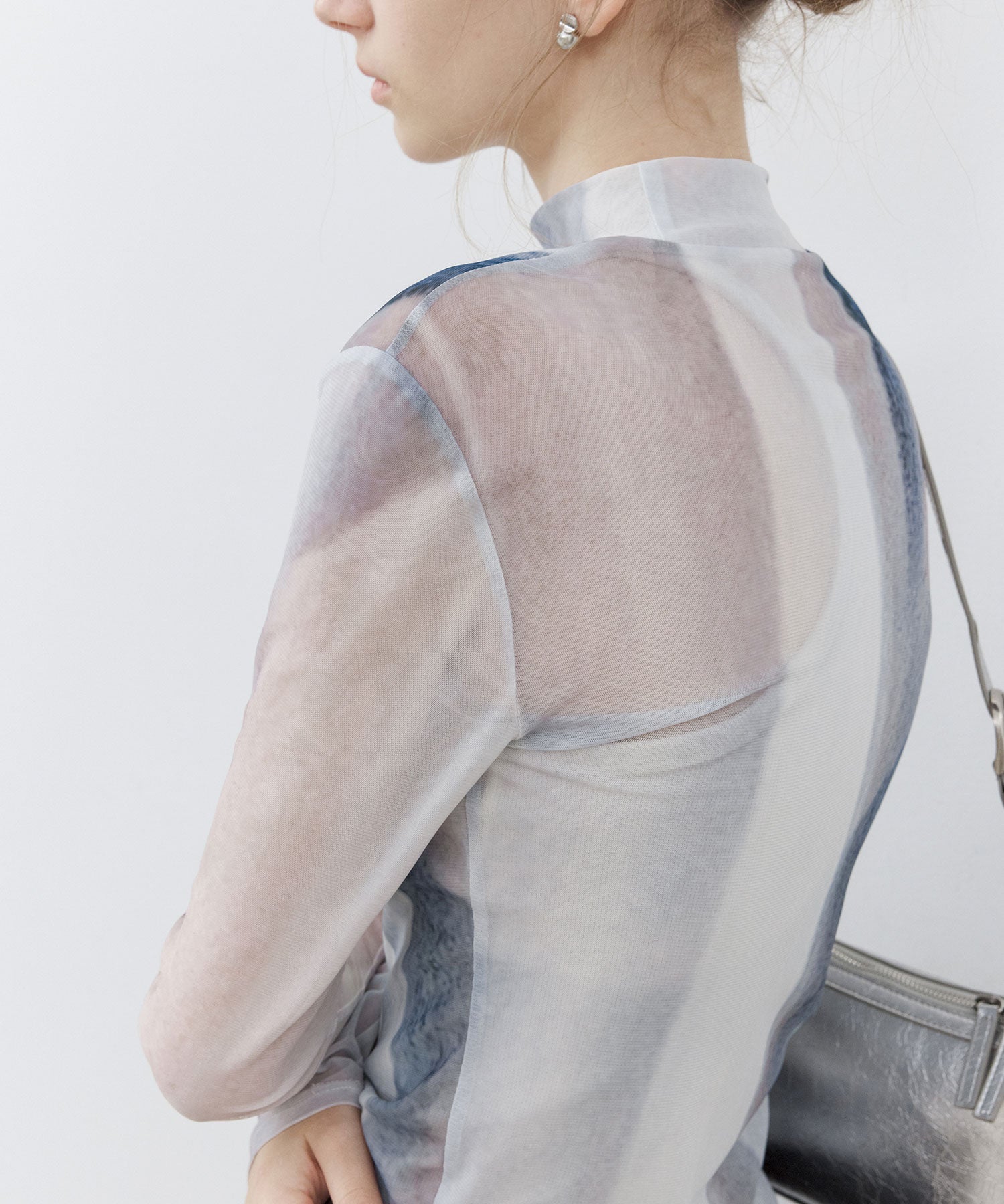 Art Print Sheer Top