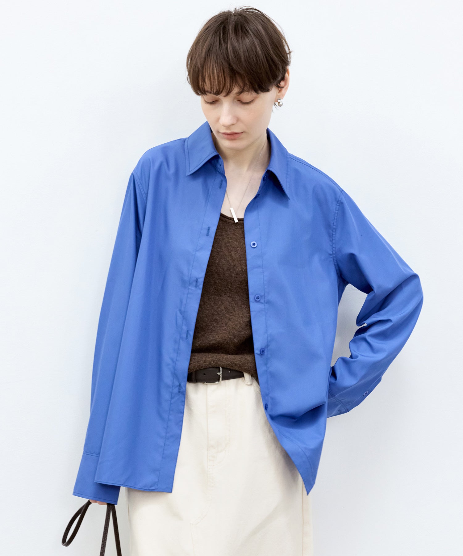 Cross-Front Button 2-Way Shirt