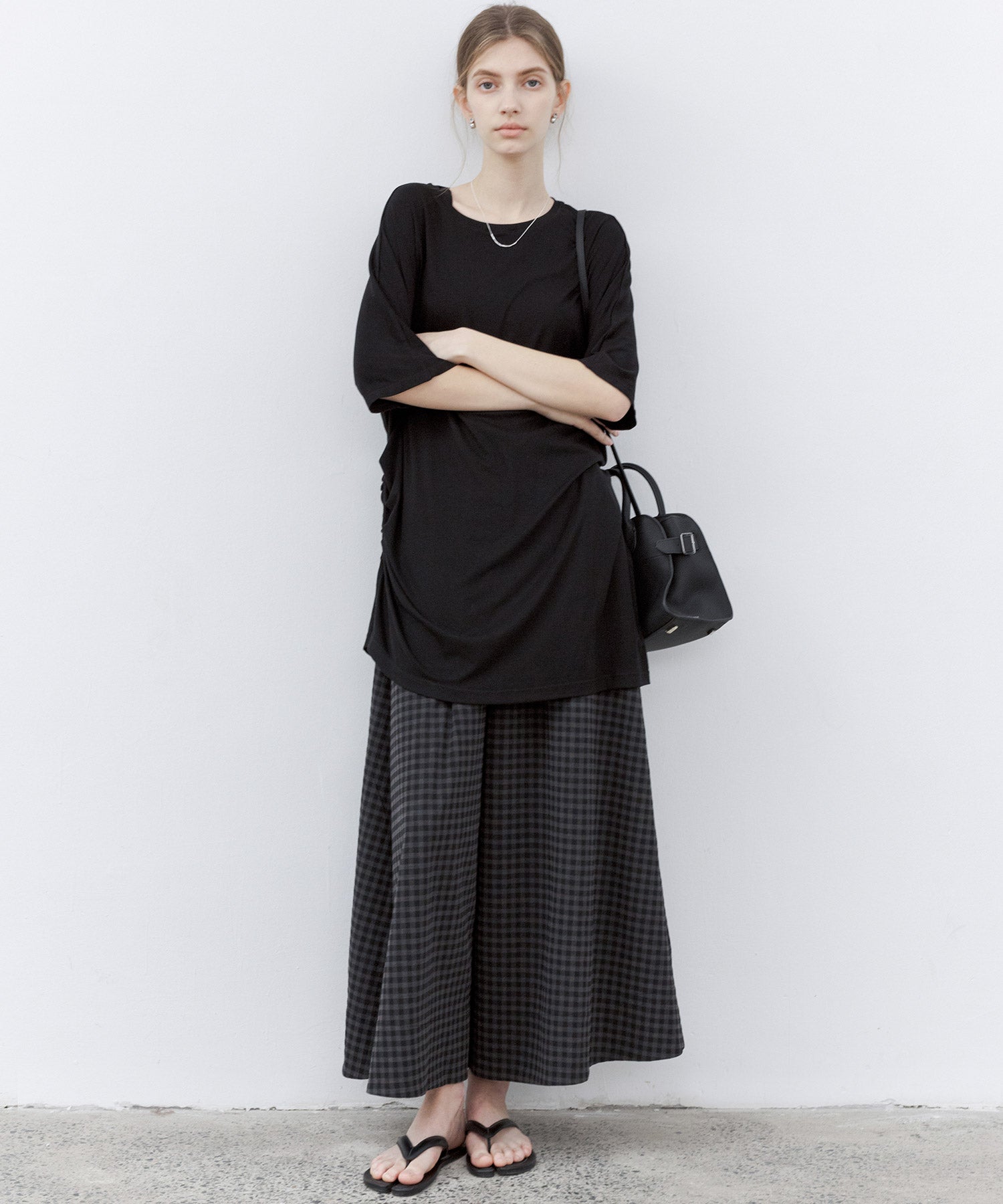 Double-Layer Loose Silhouette T-Shirt Dress