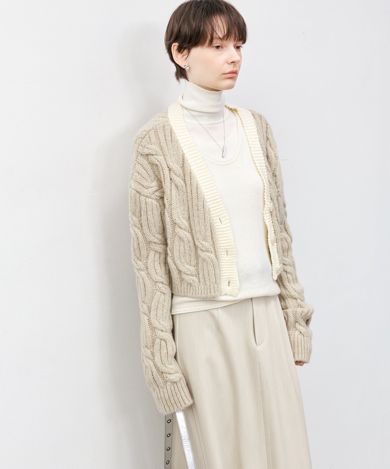 Cable Knit Cropped Bolero