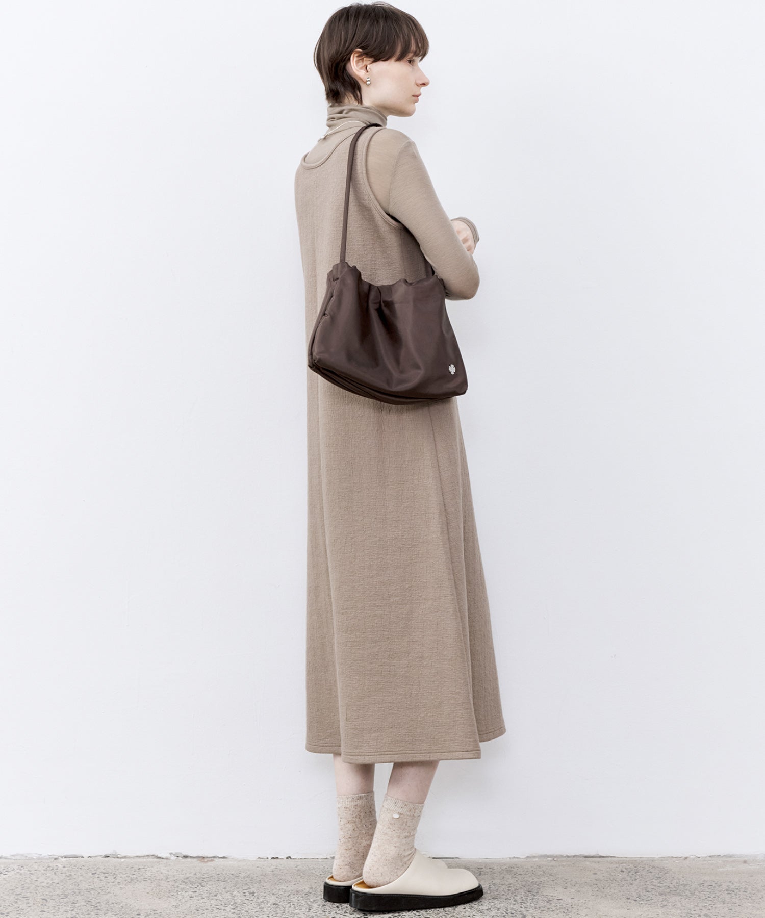 Textured Tencel Wool Sleeveless Dress