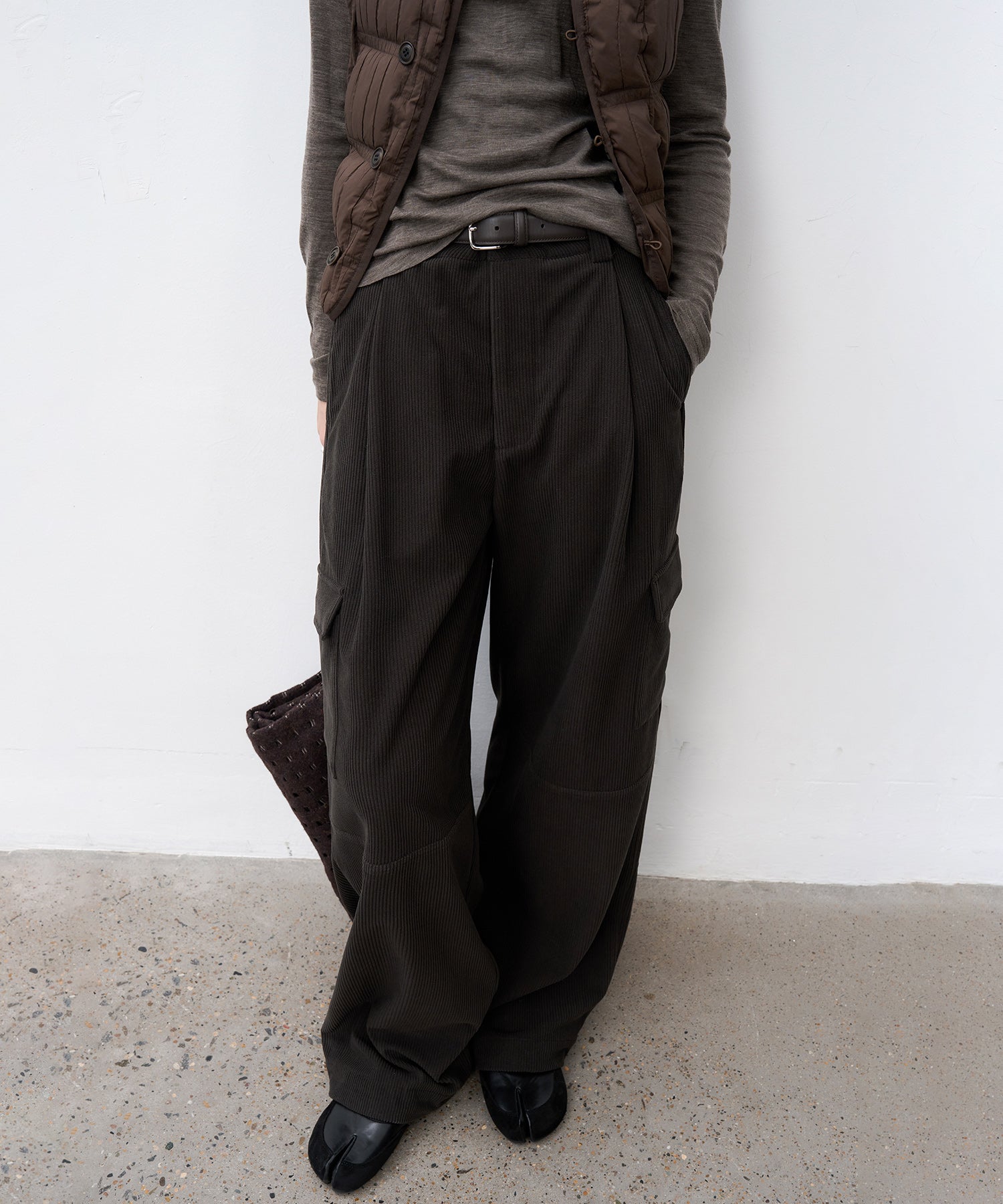 Corduroy Mid-Rise Straight Utility Pants