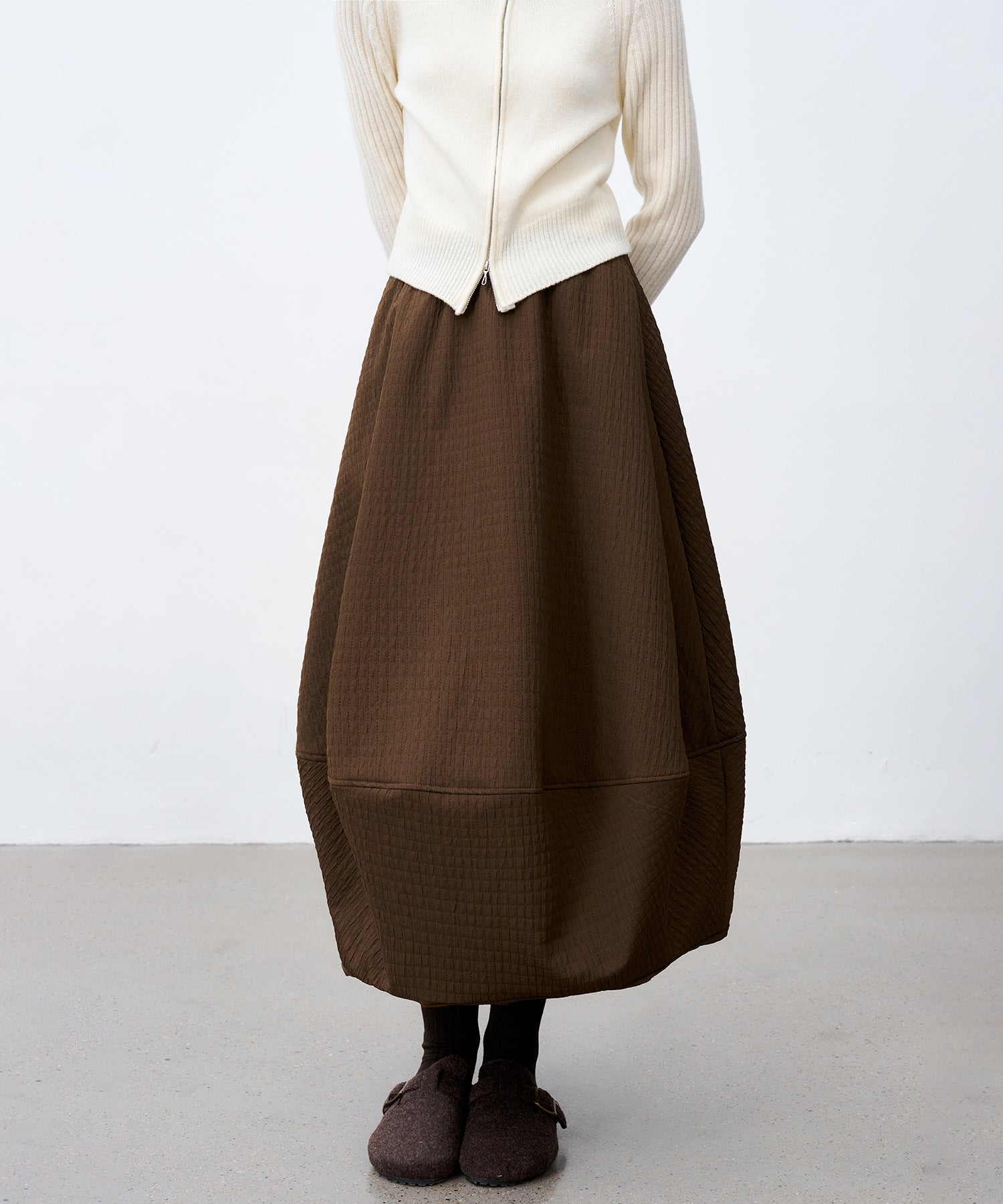 Jacquard Quilted Balloon Skirt