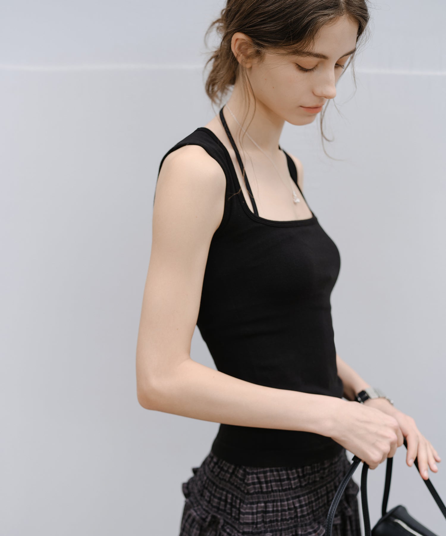 「4月中旬～下旬出荷」Square Neck Tank Top