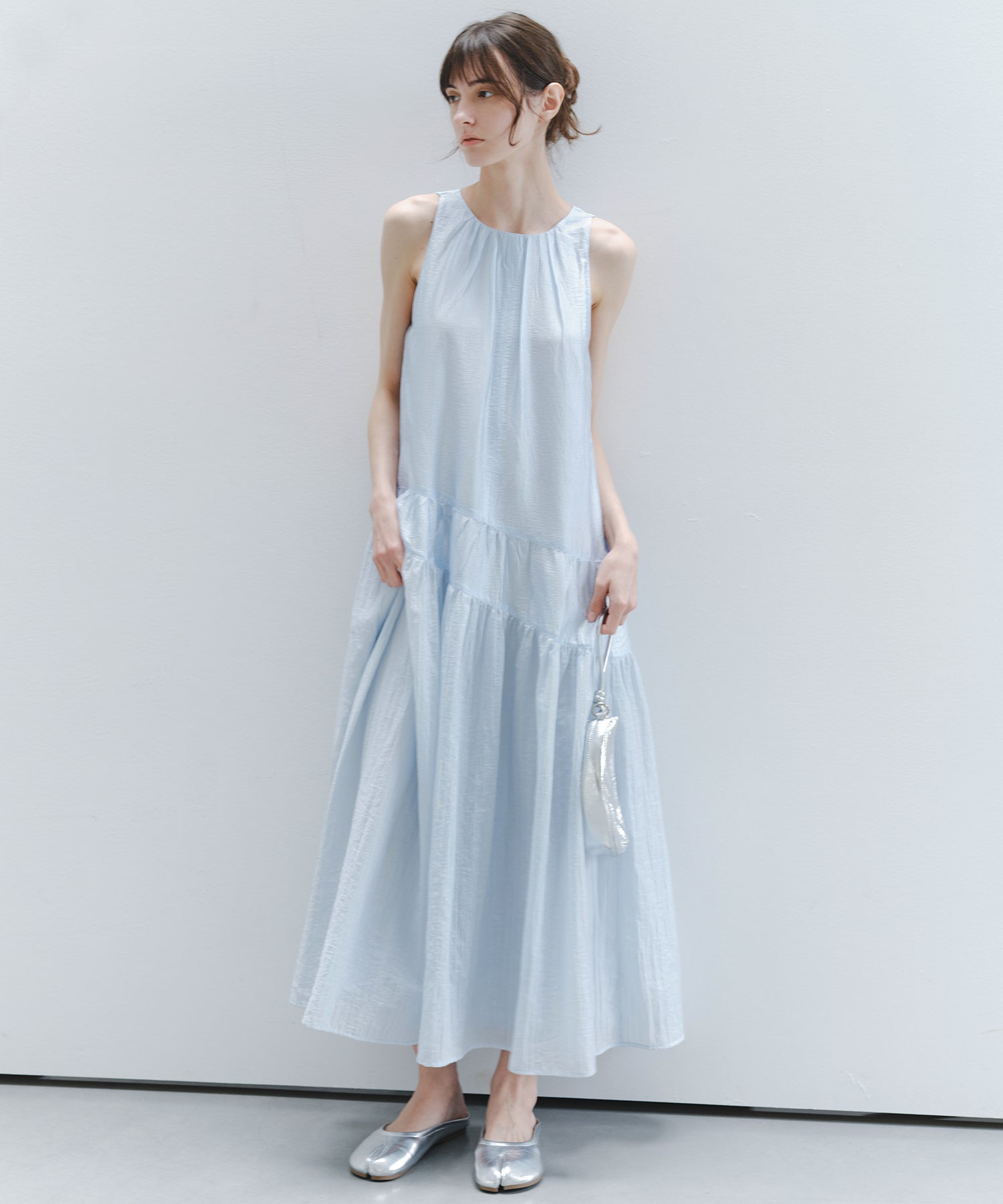 「6月上旬～中旬出荷」Nuanced Sheer Tiered Dress