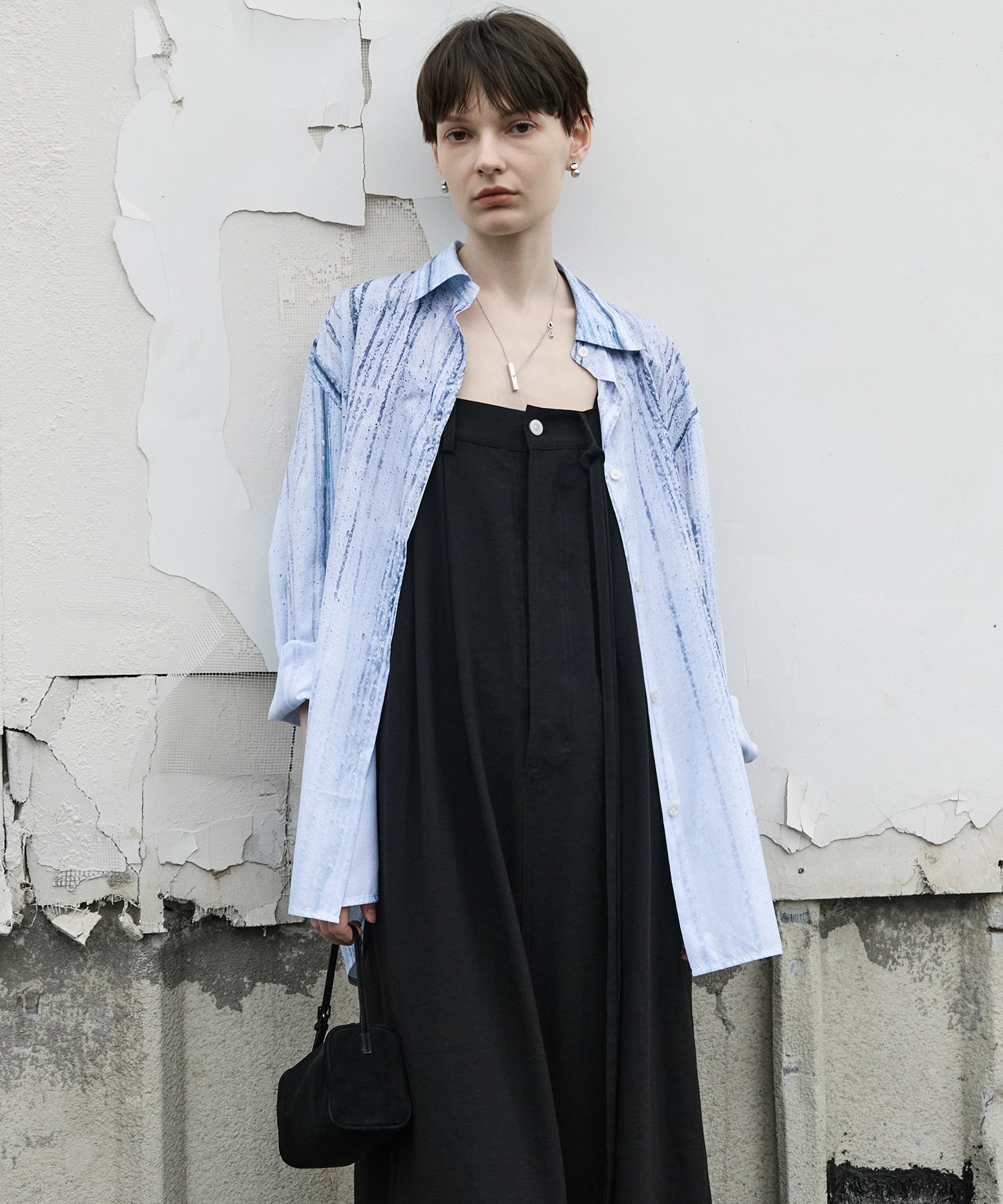 UPF50+ Rain Art Sheer Oversized Shirt