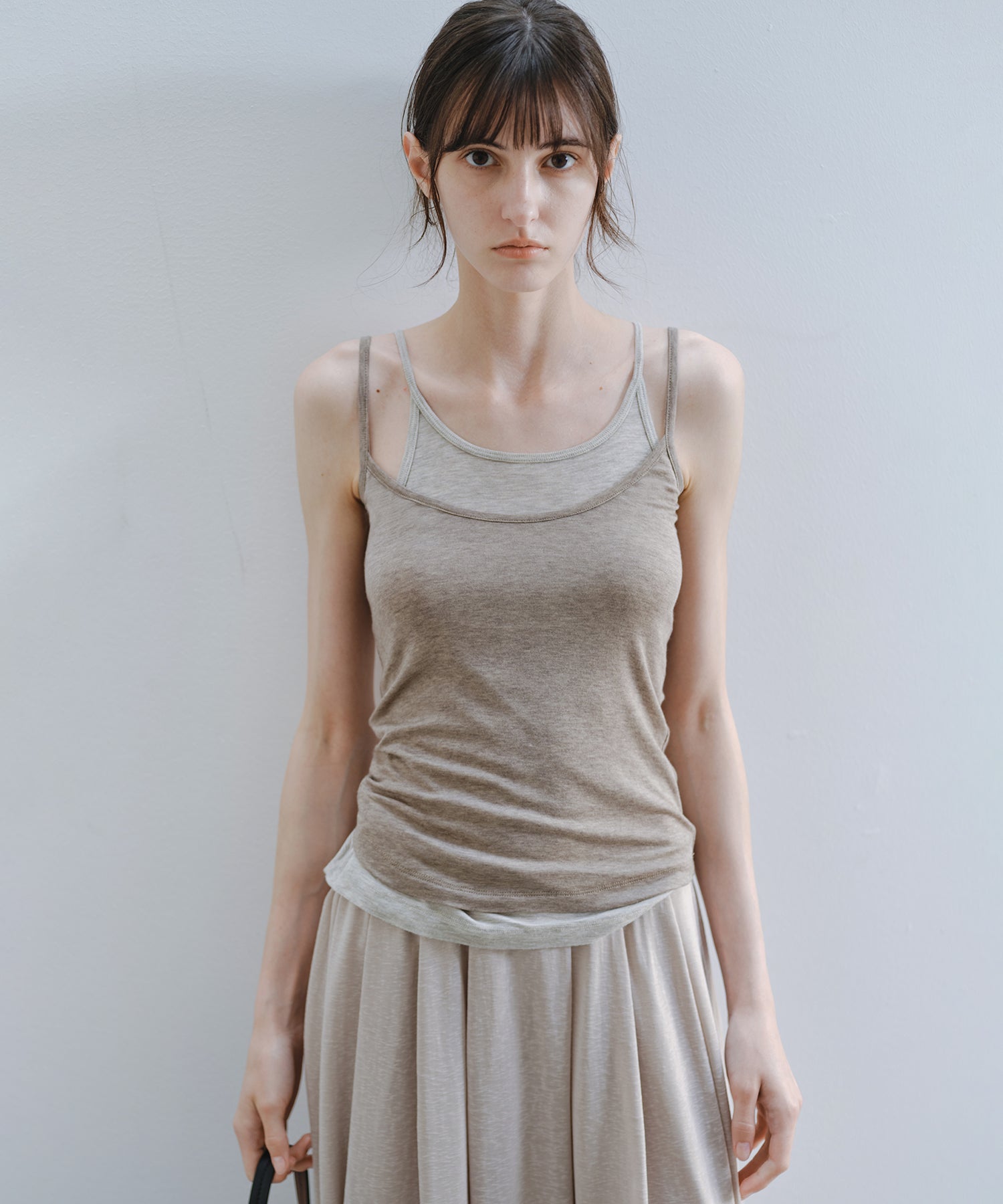 「6月上旬～中旬出荷」Double Strap Layered Camisole