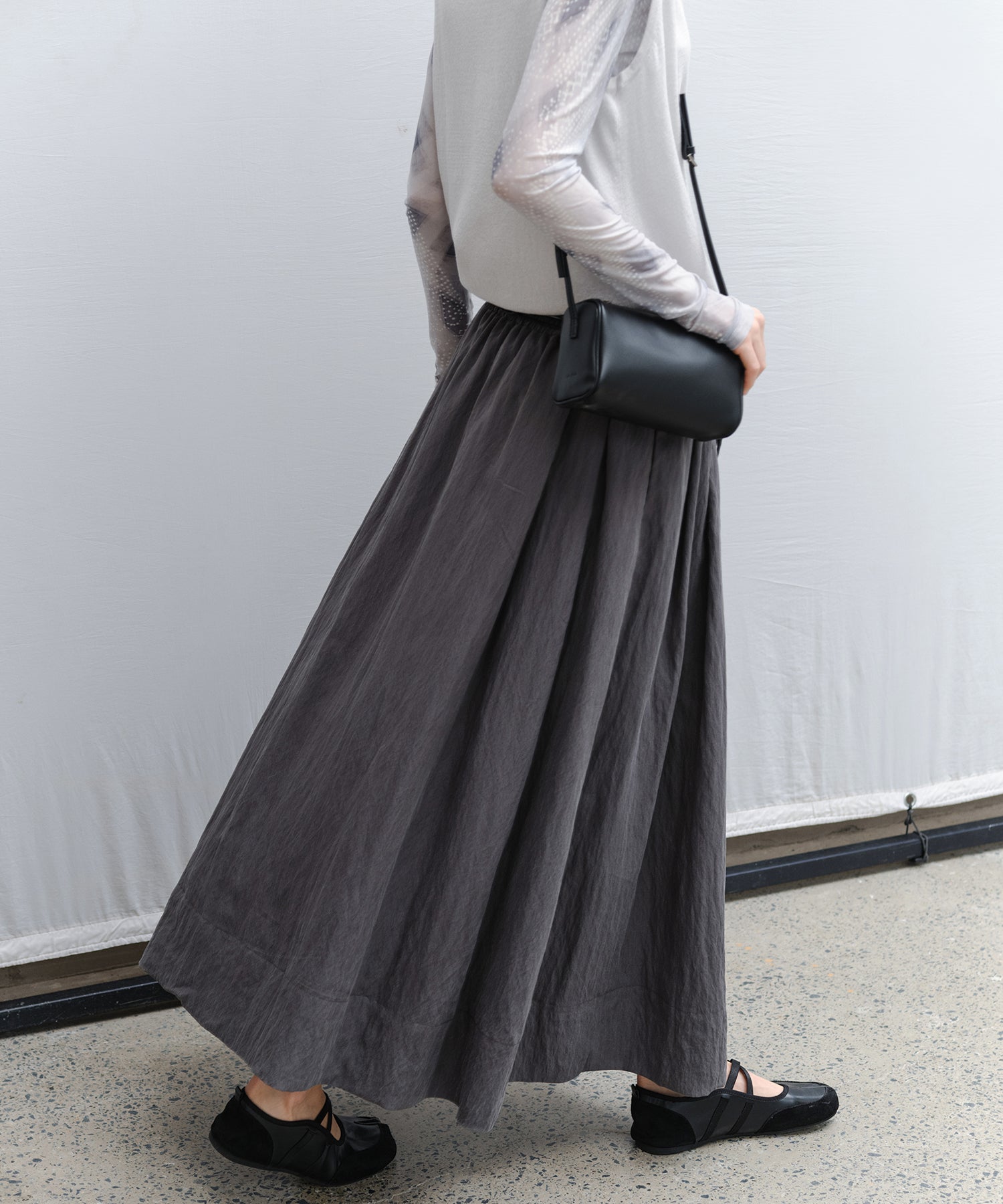 Flared Long Skirt