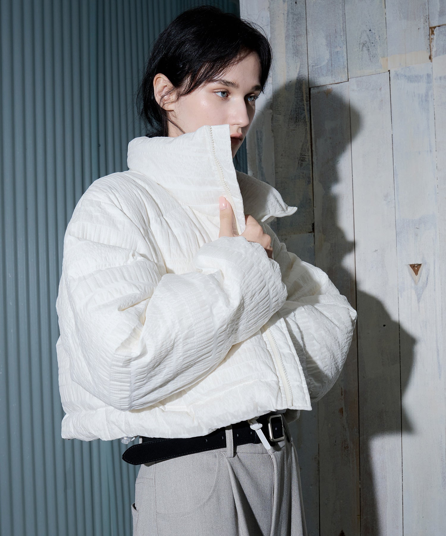 Textured Lightweight Down Jacket