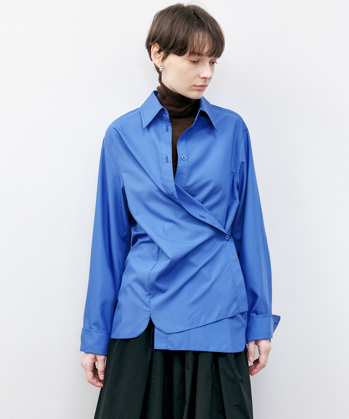 Multi-Way Oversized Collar Shirt