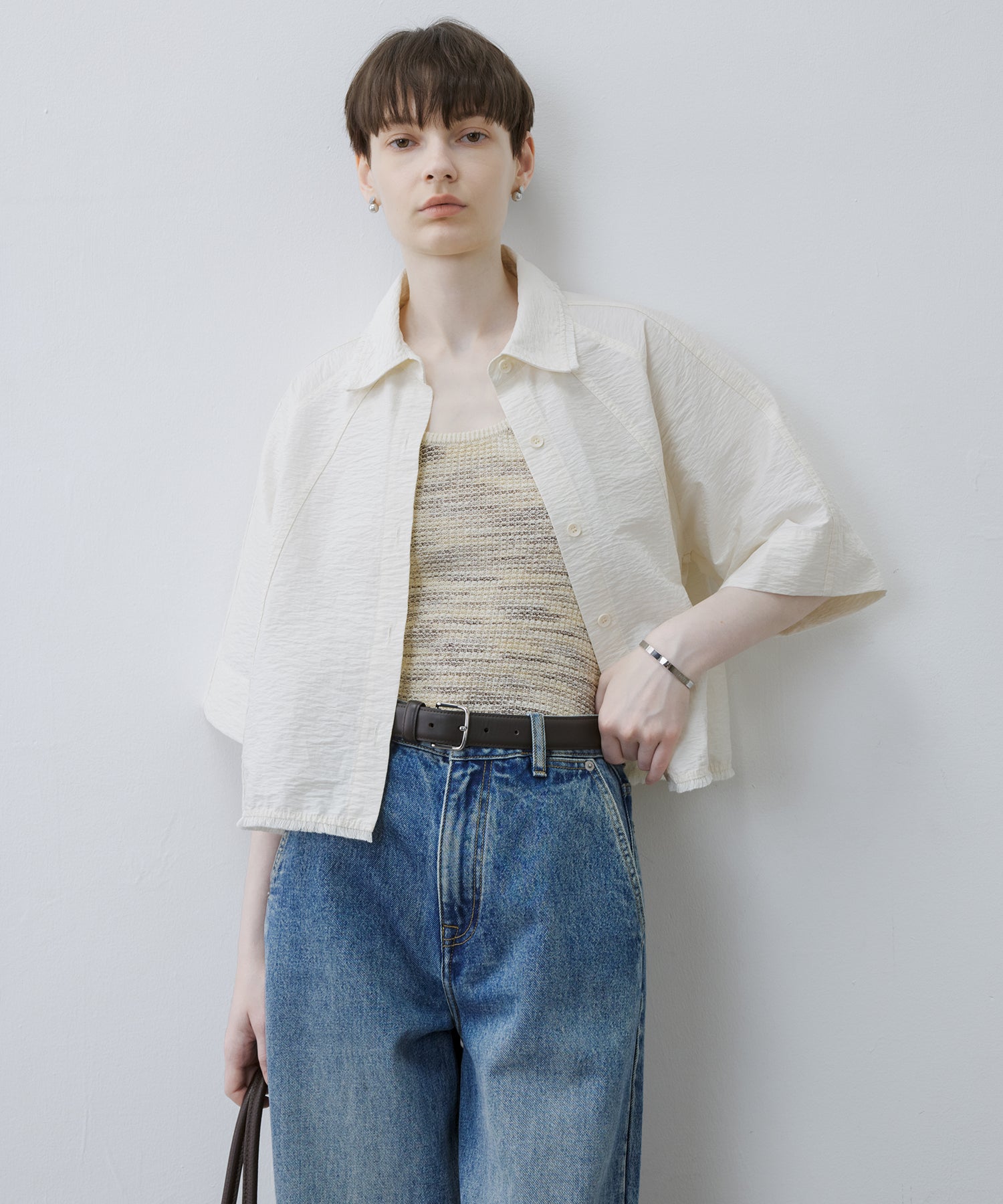 Airy Cropped Shirt
