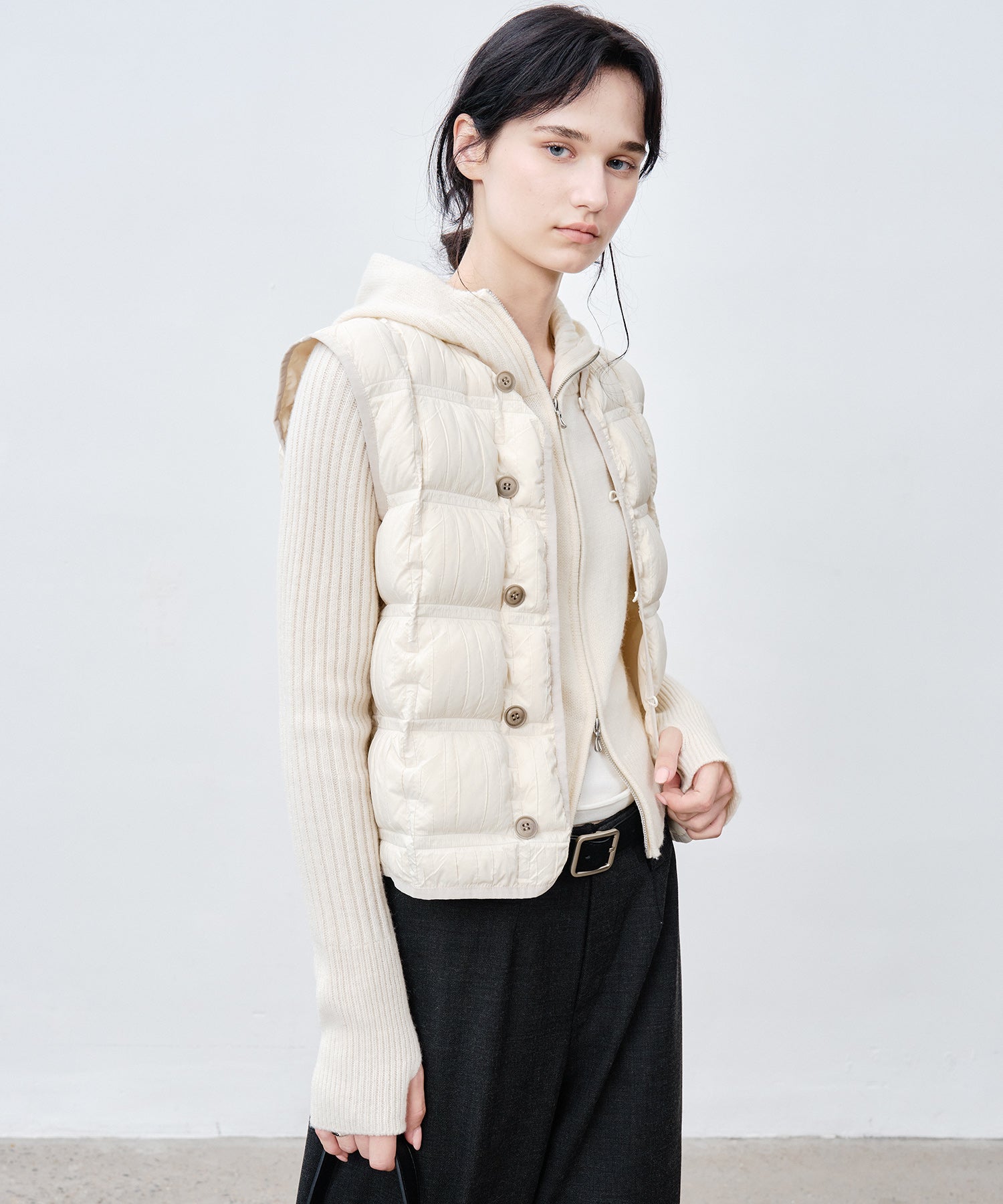 Lightweight Crinkled Down Vest