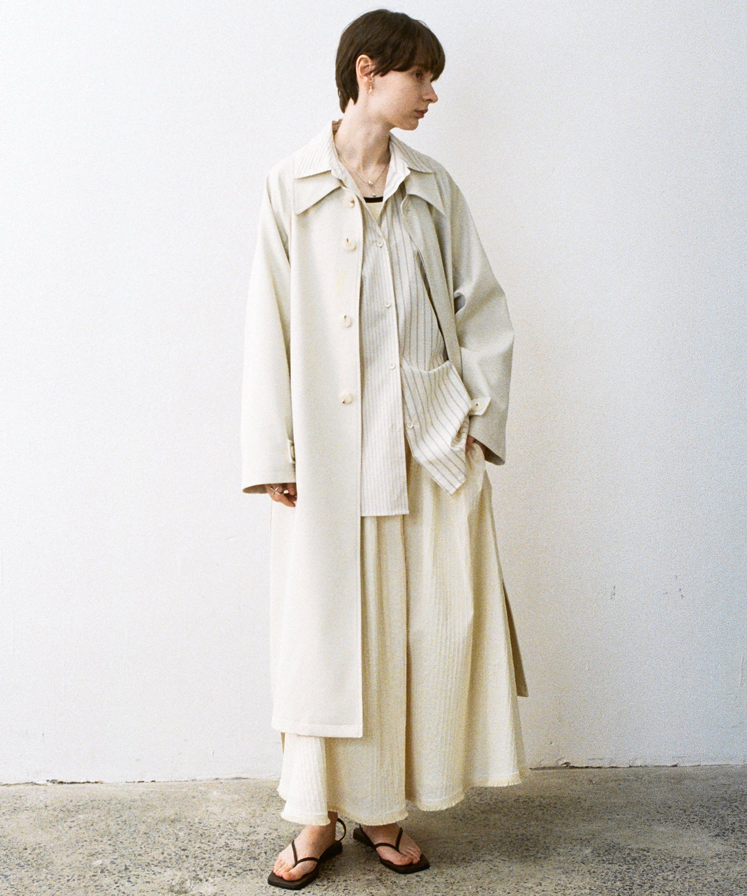 Oversized Raglan Sleeve Long Coat with Belt