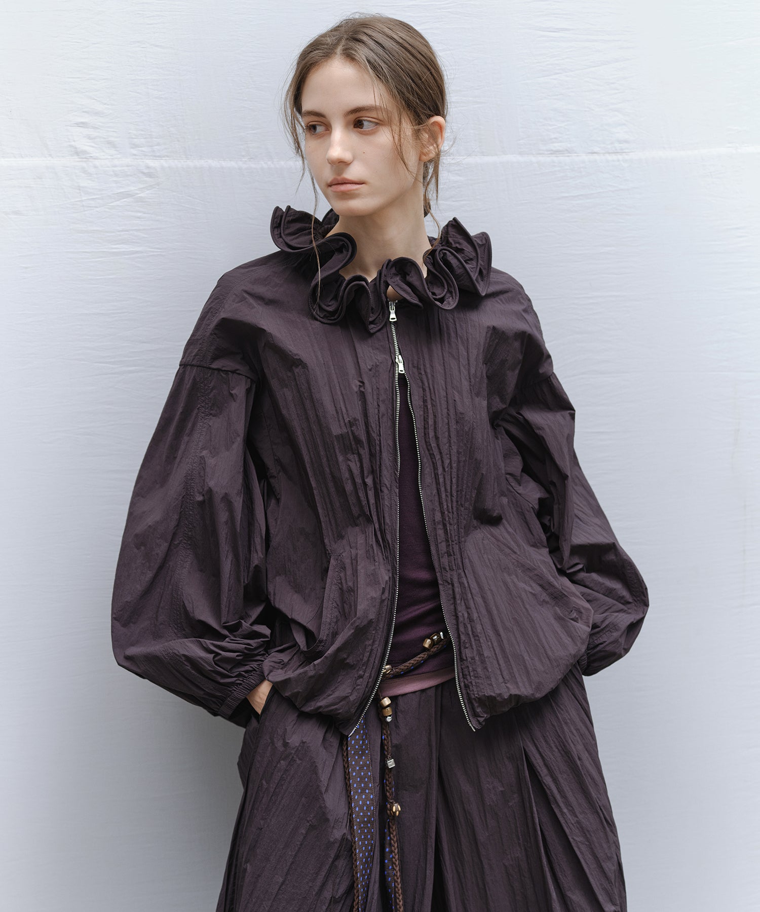 「4月中旬～下旬出荷」UPF50+ Frill Collar Light Jacket