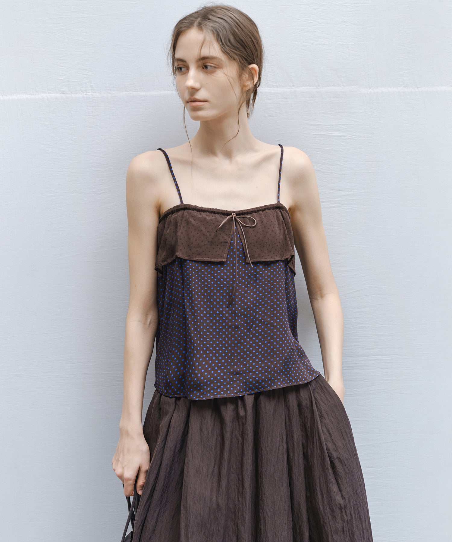 「4月中旬～下旬出荷」Layered Dot Camisole