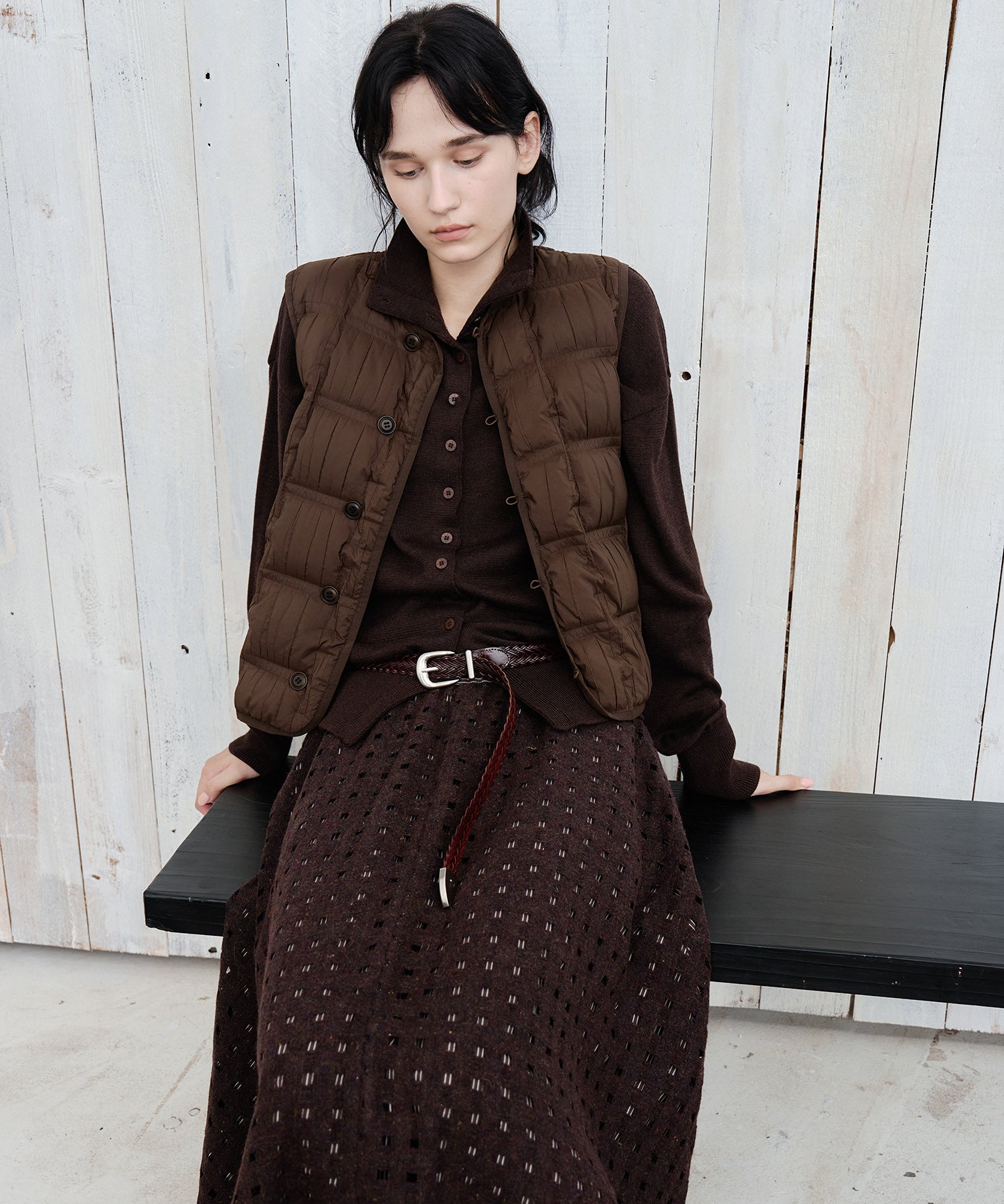 Lightweight Crinkled Down Vest