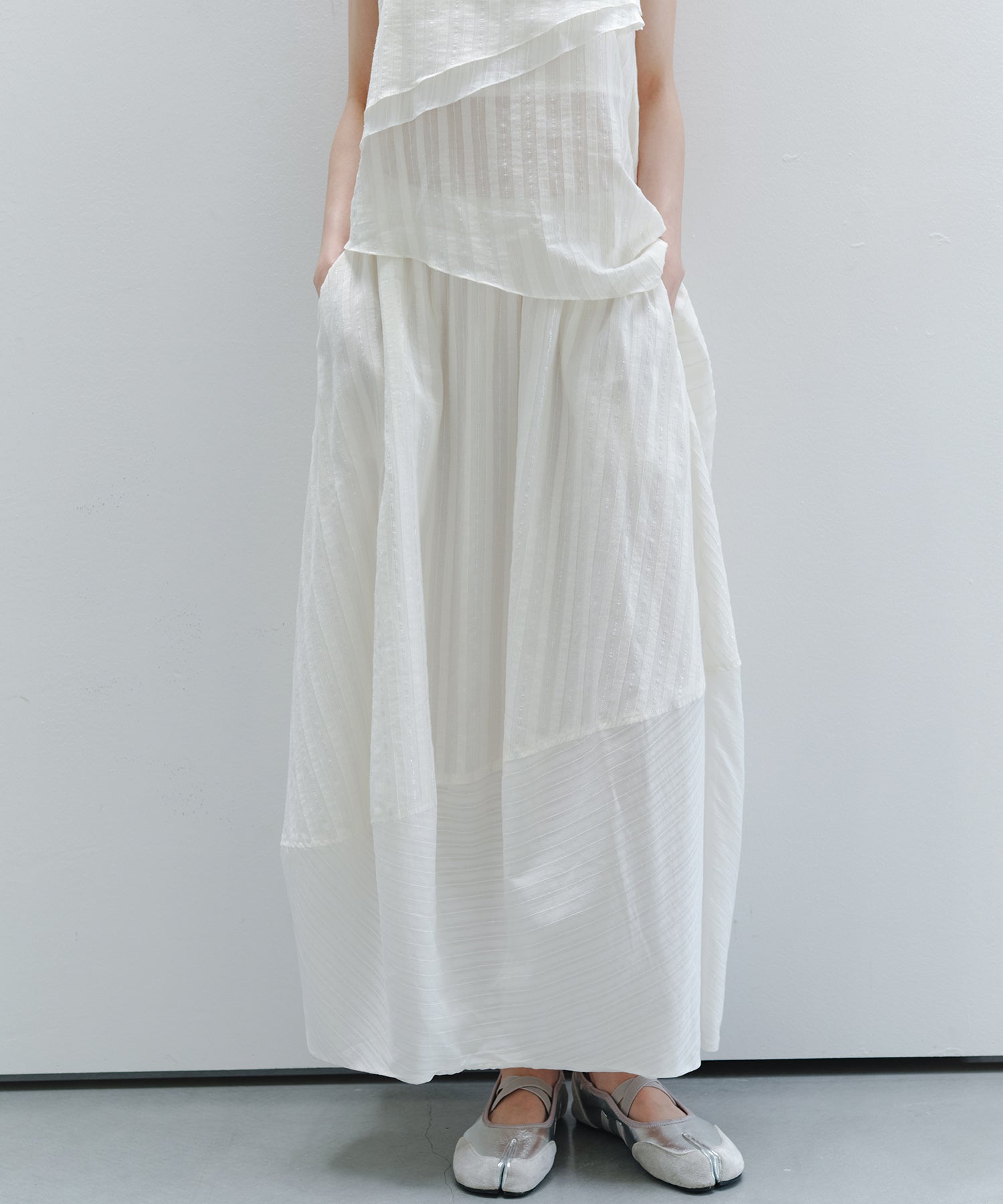 「6月上旬～中旬出荷」Texture Mix Balloon Skirt