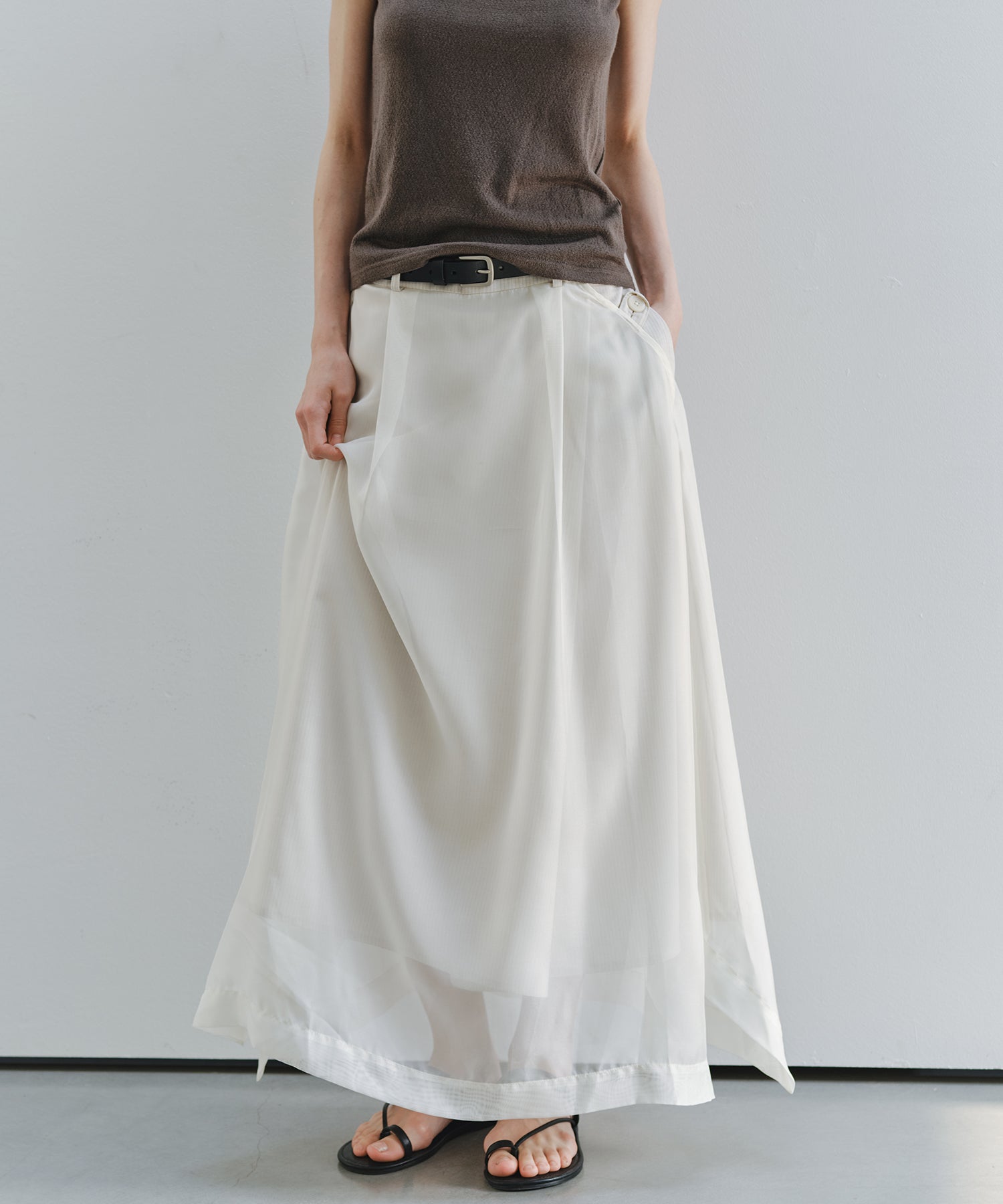 「6月上旬～中旬出荷」Organza Layered Long Skirt