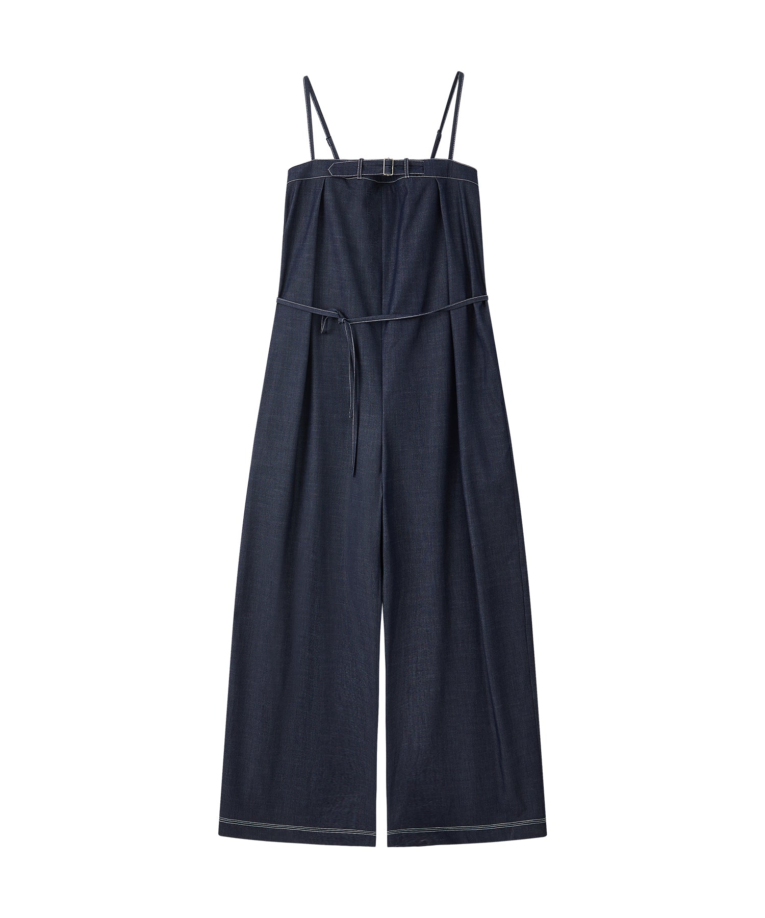 Lightweight Denim-Style Wide Leg Jumpsuit