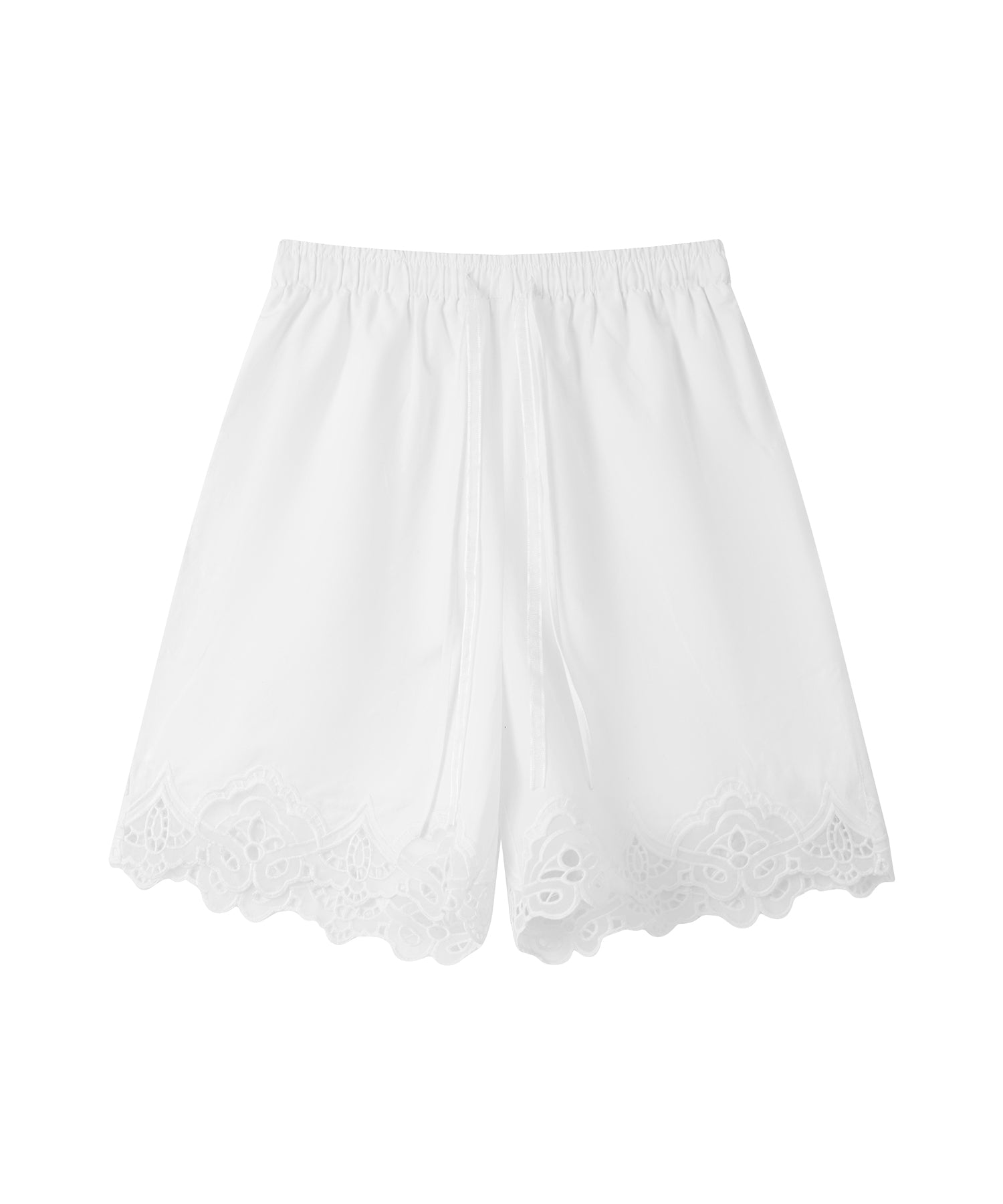 「8月中旬～下旬出荷」Cutwork Embroidery Easy Half Pants