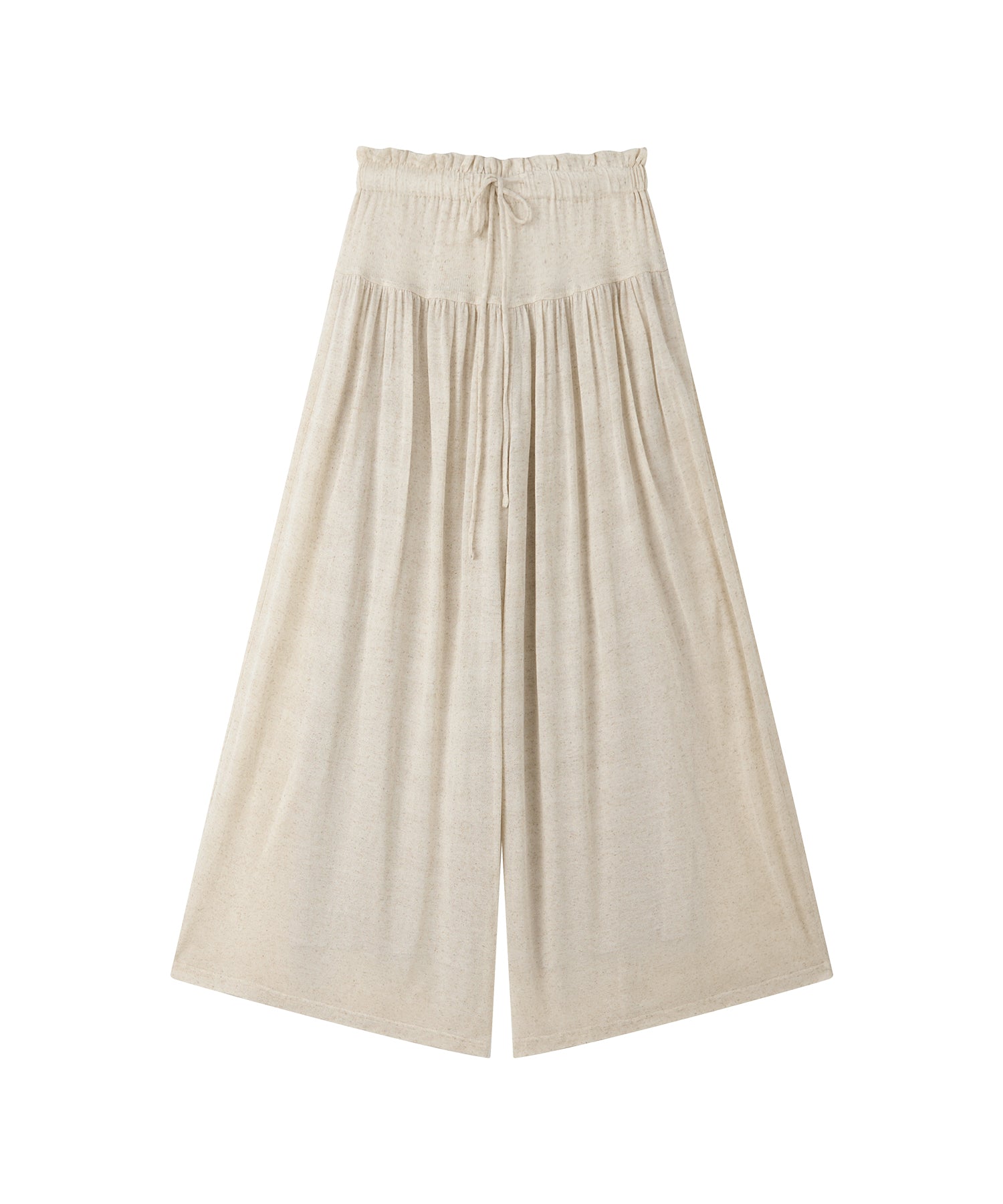 「7月中旬～下旬出荷」Linen Blend Gathered Wide Pants