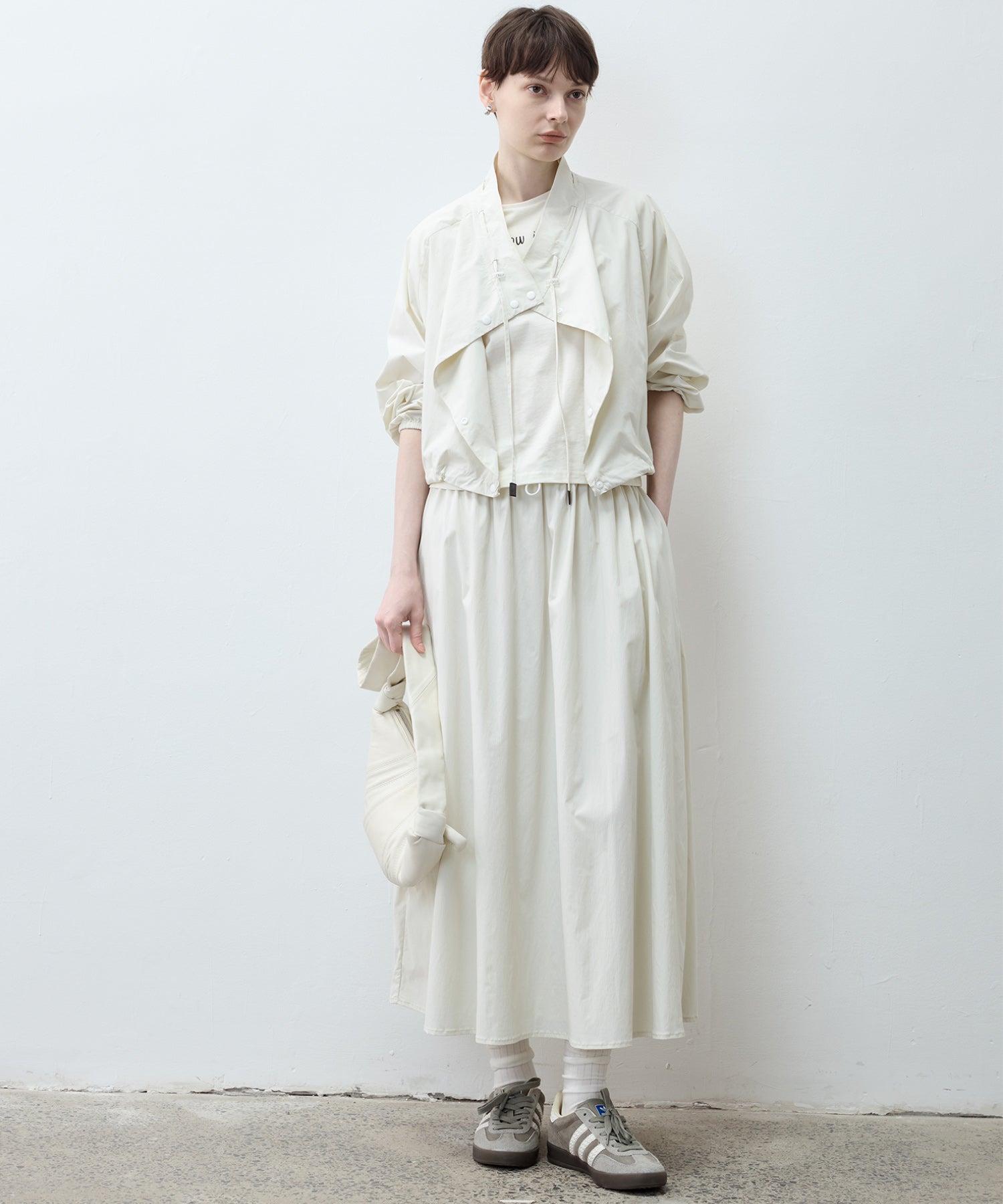 UV-Protection Basic Gathered Skirt