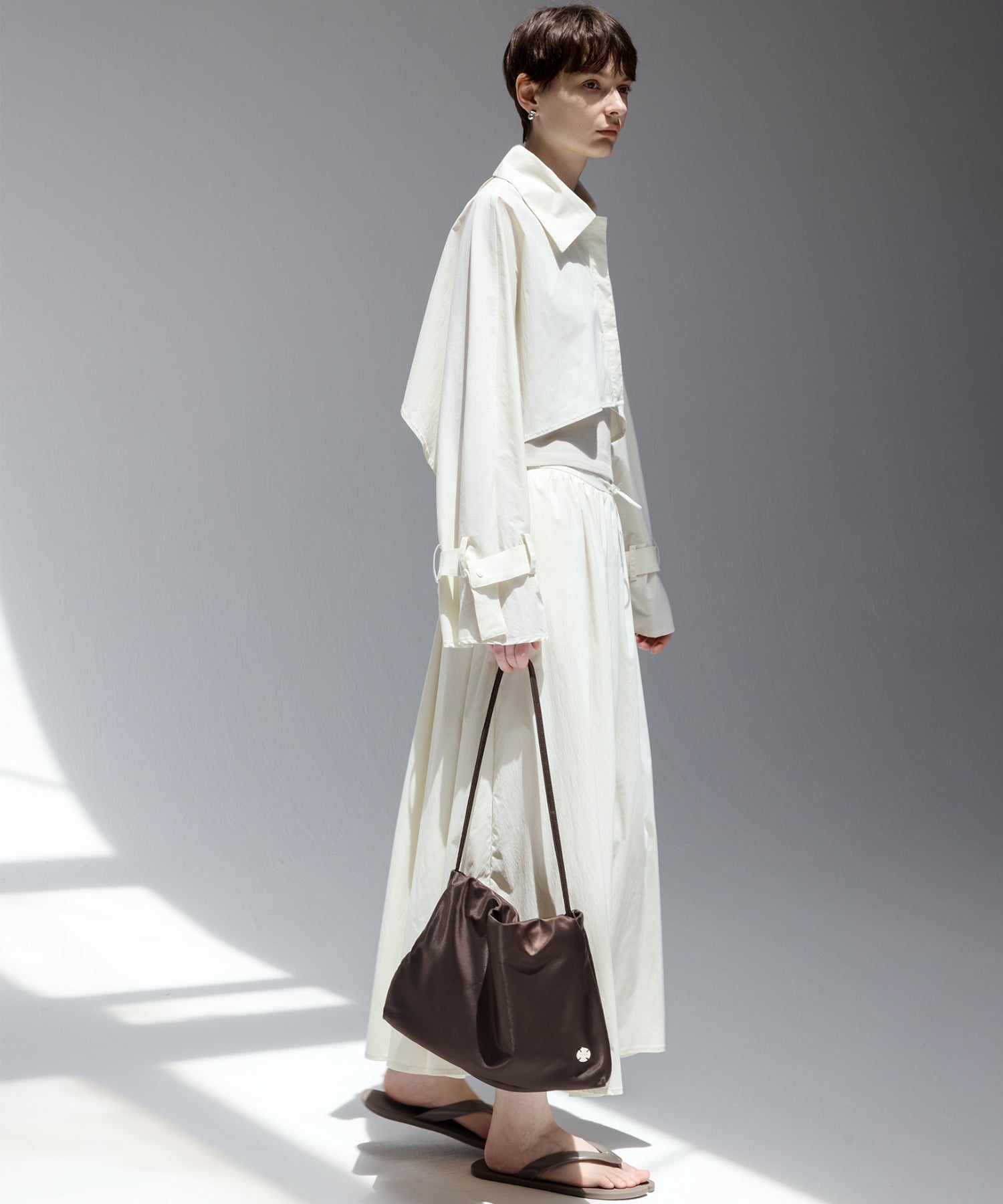 UV-Protection Basic Gathered Skirt