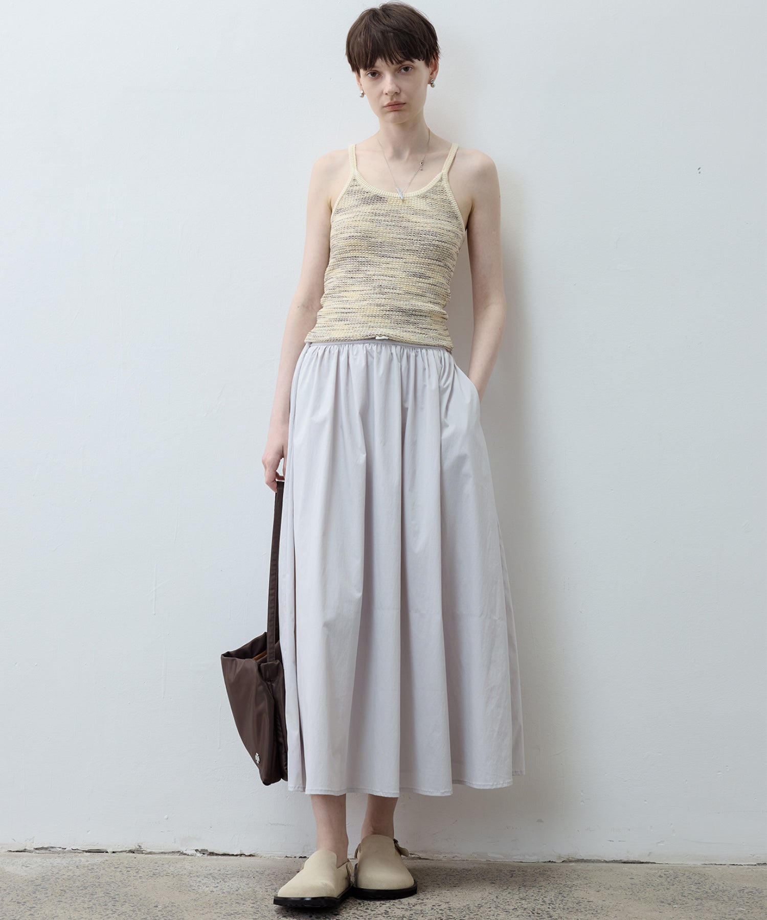 UV-Protection Basic Gathered Skirt