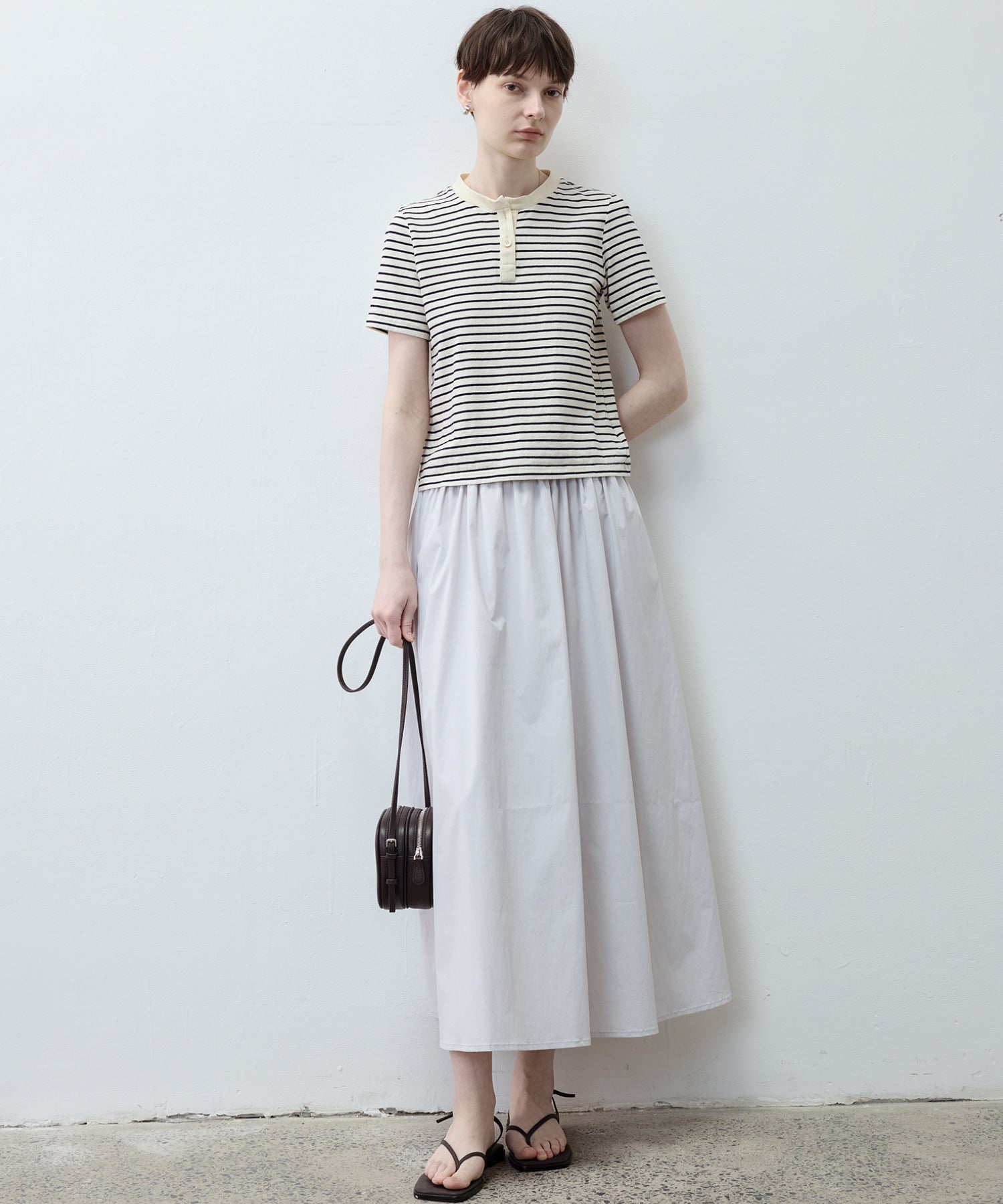 UV-Protection Basic Gathered Skirt
